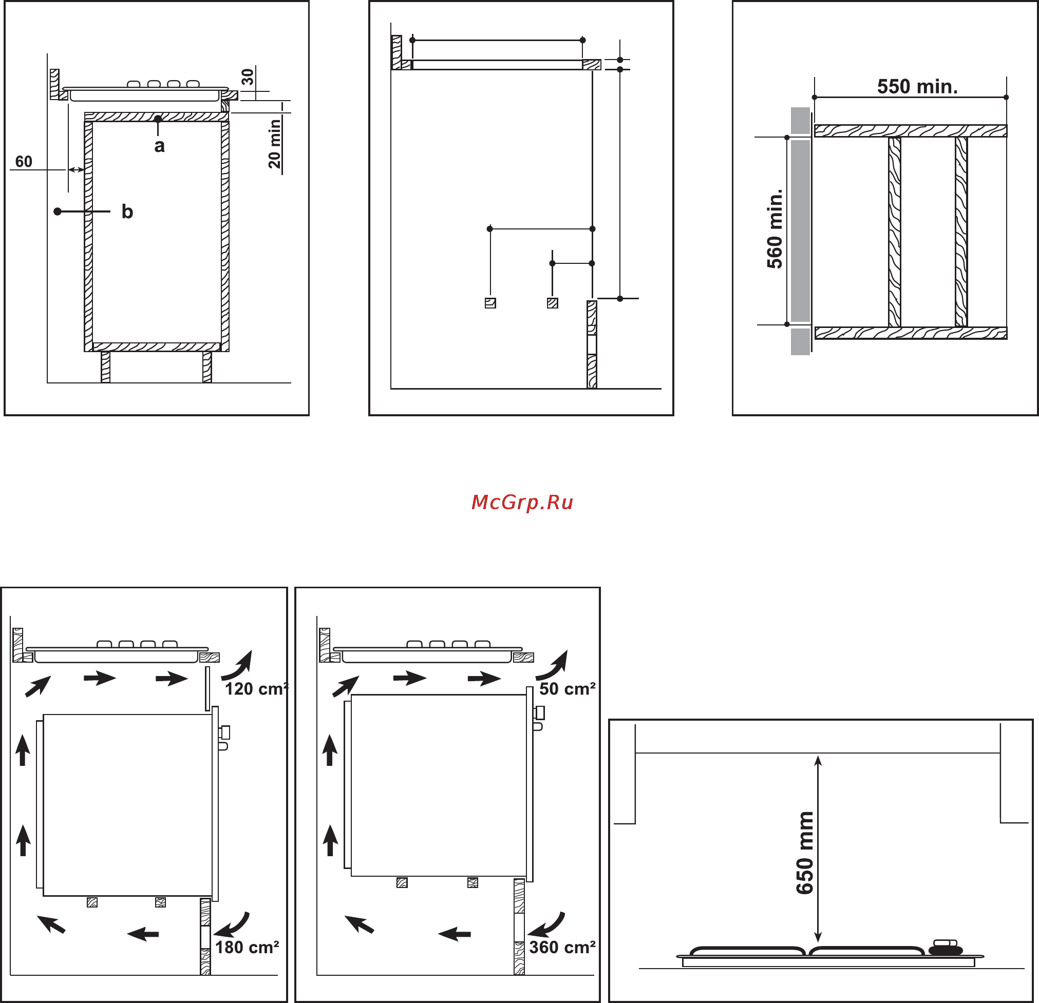 Zanussi ZGF646 CTW [10/12] Варианты встраивания
