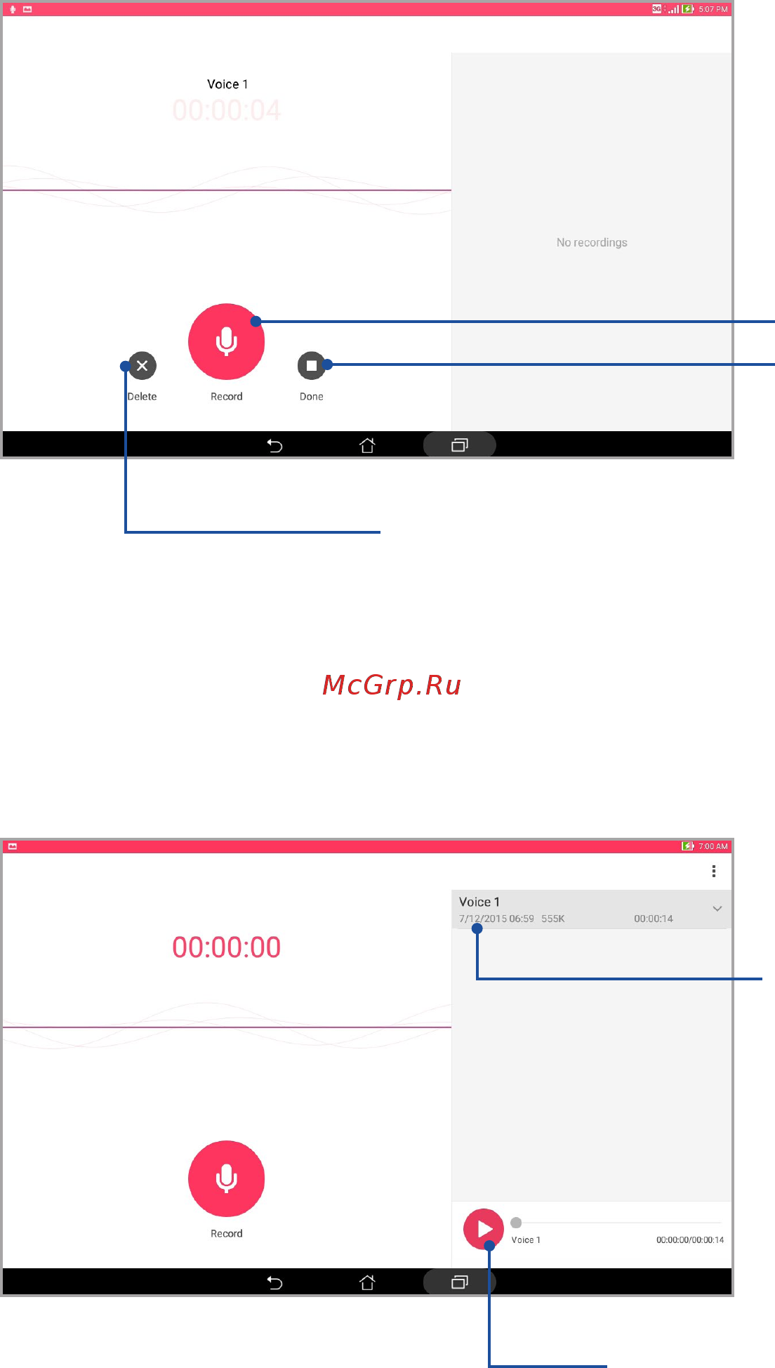 Asus ZenPad 10 Z300C-1A074A,  90NP0231-M02130 [132/165] Приостановка записи