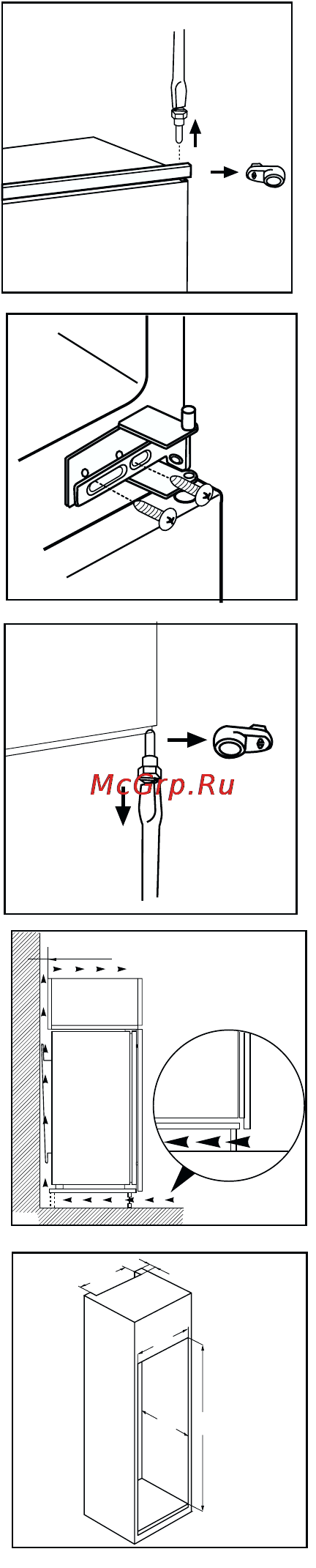 Zanussi ZI 3103 RV [11/14] Инструкции по встроенной установке приборов