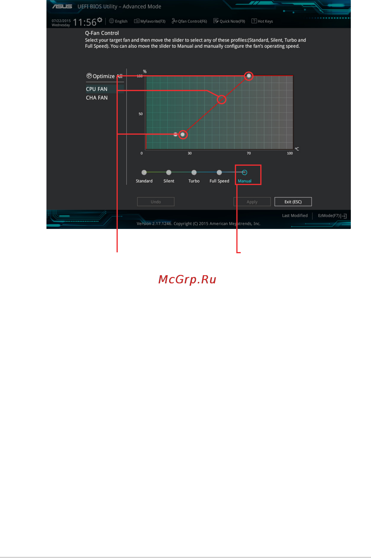 Asus h110m-d d3 [40/51] Configuring fans manually