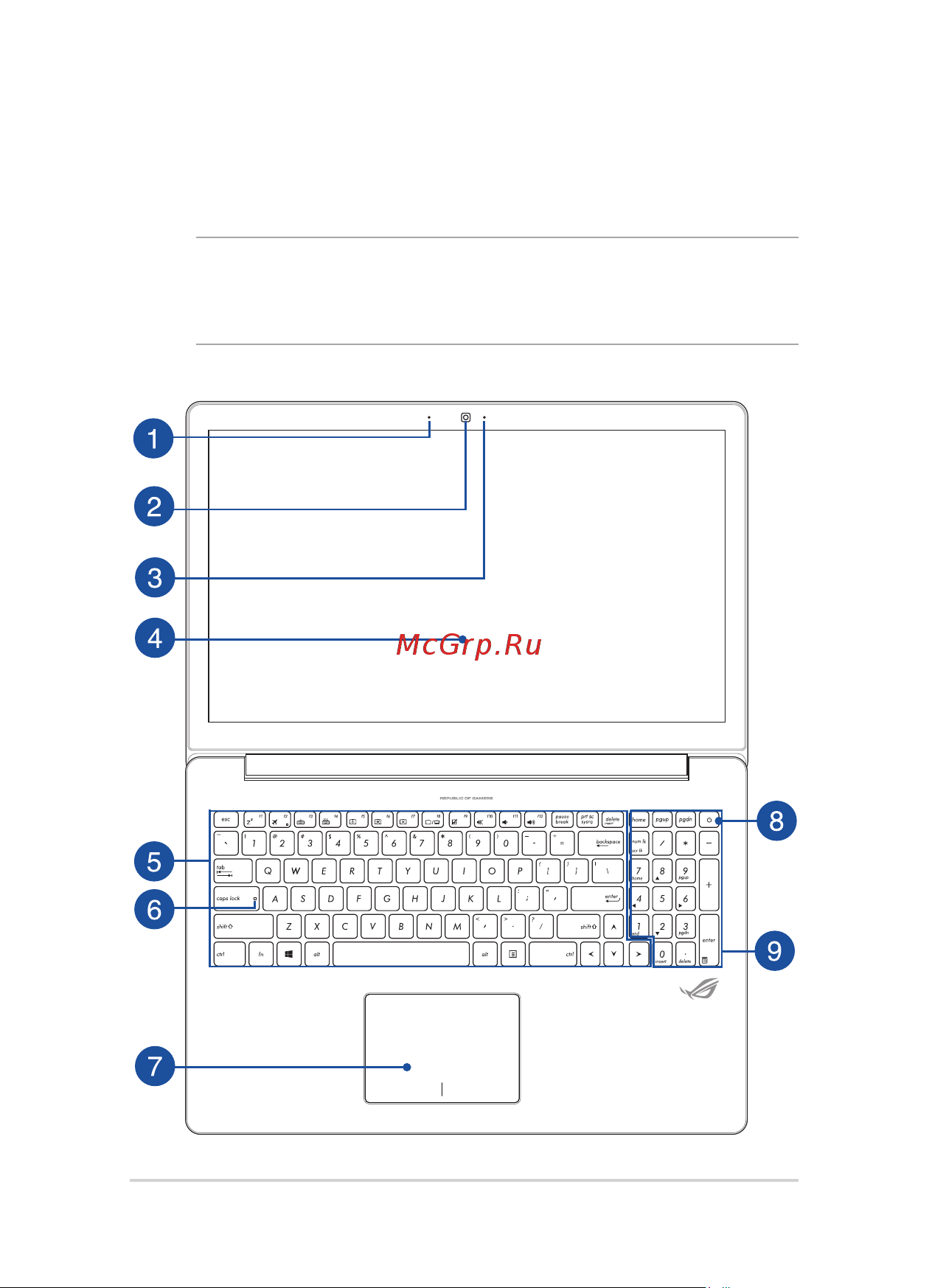 Asus g501jw, 90nb0873-m07980 [14/116] Вид сверху