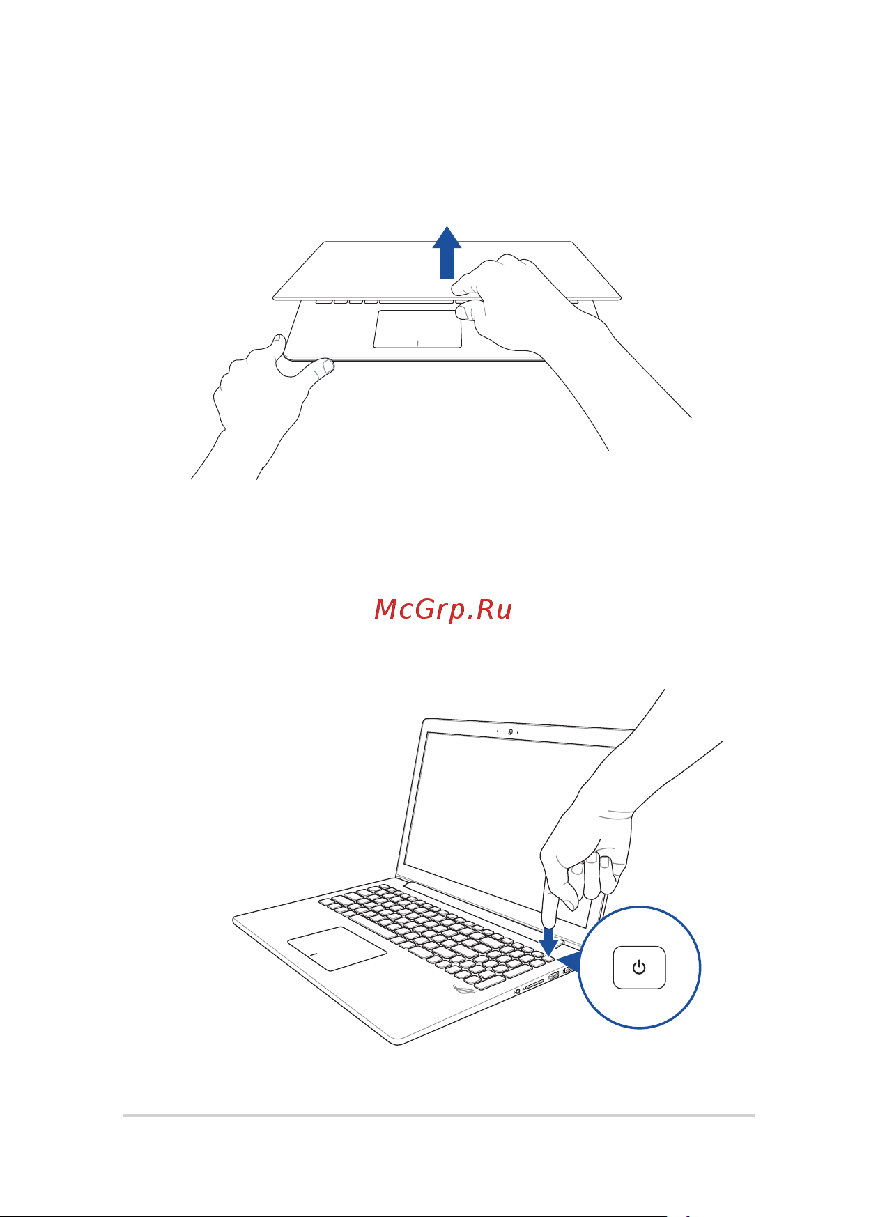 Asus g501jw, 90nb0873-m07980 [24/116] Откройте крышку