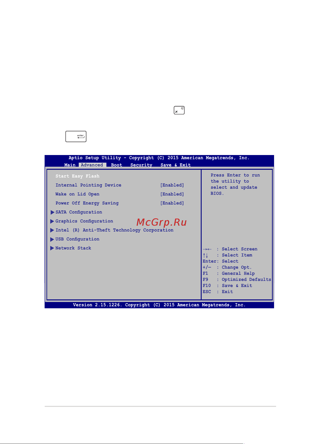 Asus GL552VW-CN867T (90NB09I1-M10950) [75/126] Для обновления bios выполните следующее