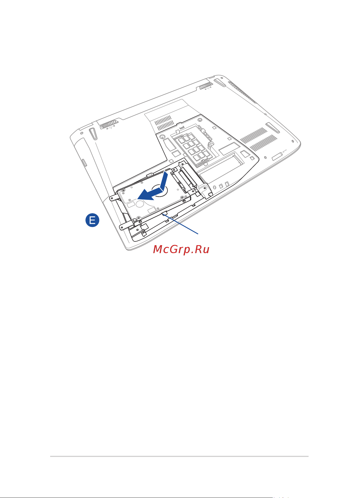 Asus GL552VW-CN867T (90NB09I1-M10950) [86/126] E извлеките корзину с жестким диском из отсека