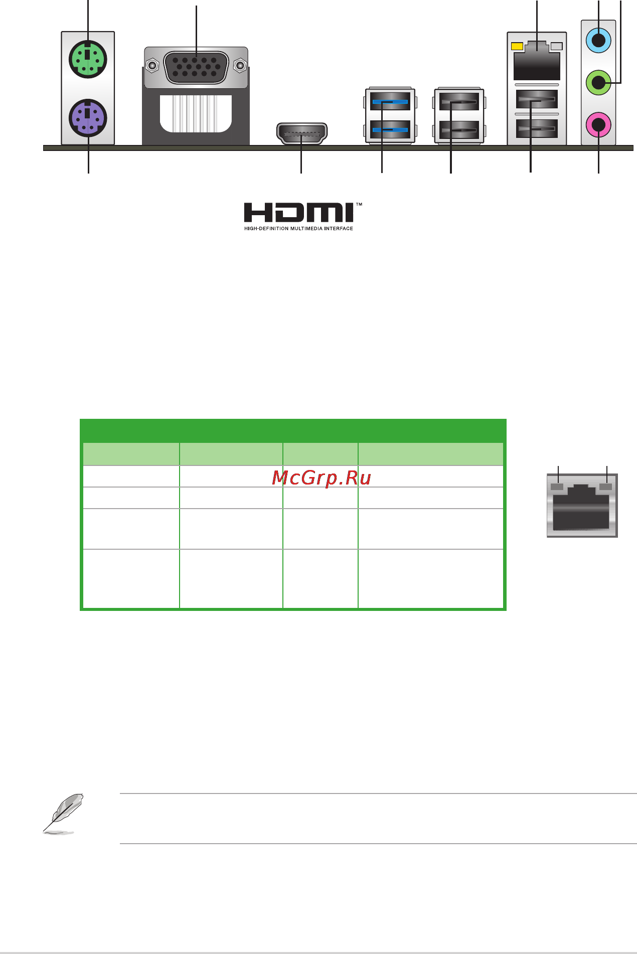 Asus h110m-e d3 [22/55] Rear panel connectors