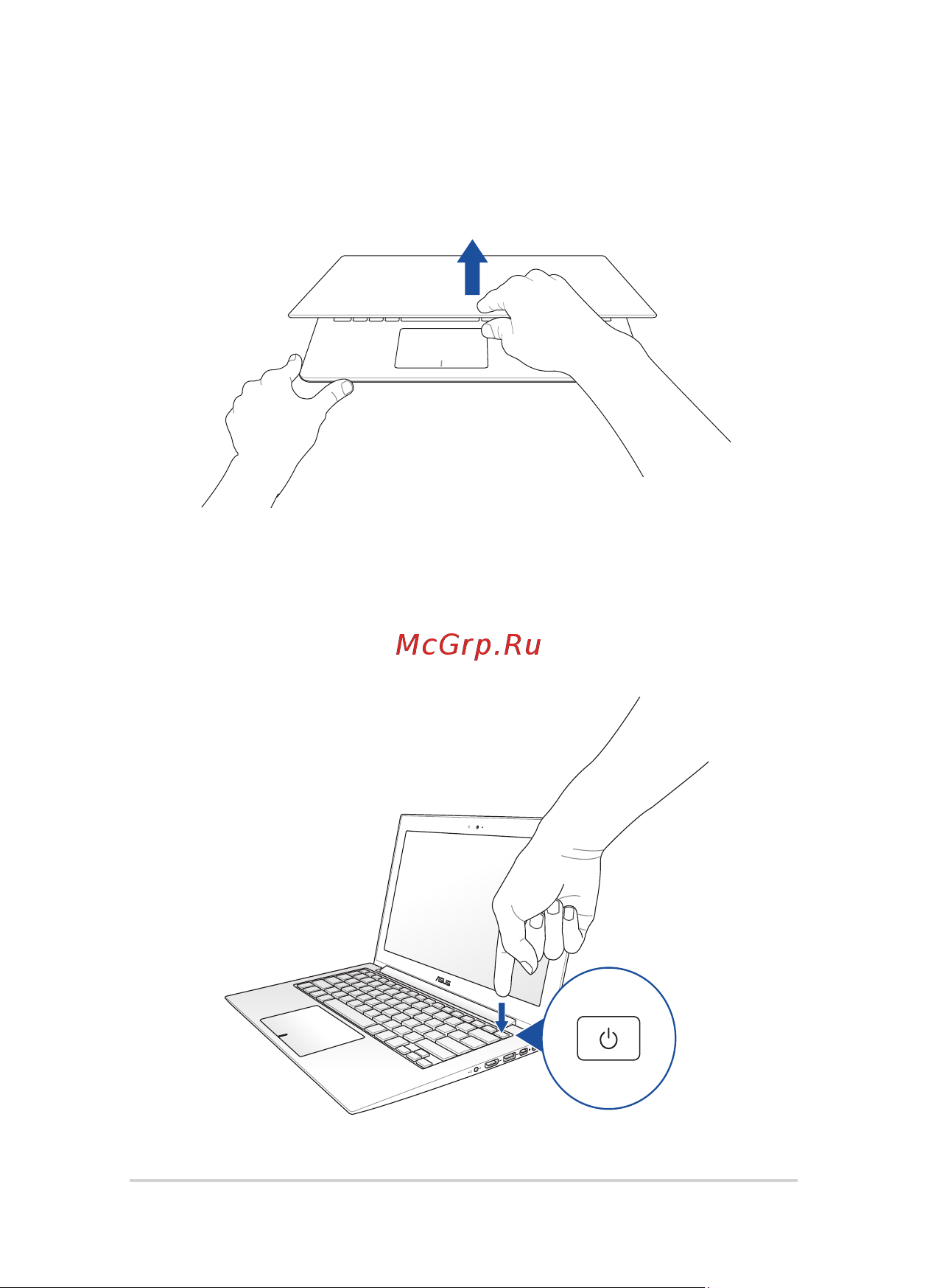 Asus zenbook ux303ub, 90nb08u1-m01540 [26/100] Откройте крышку