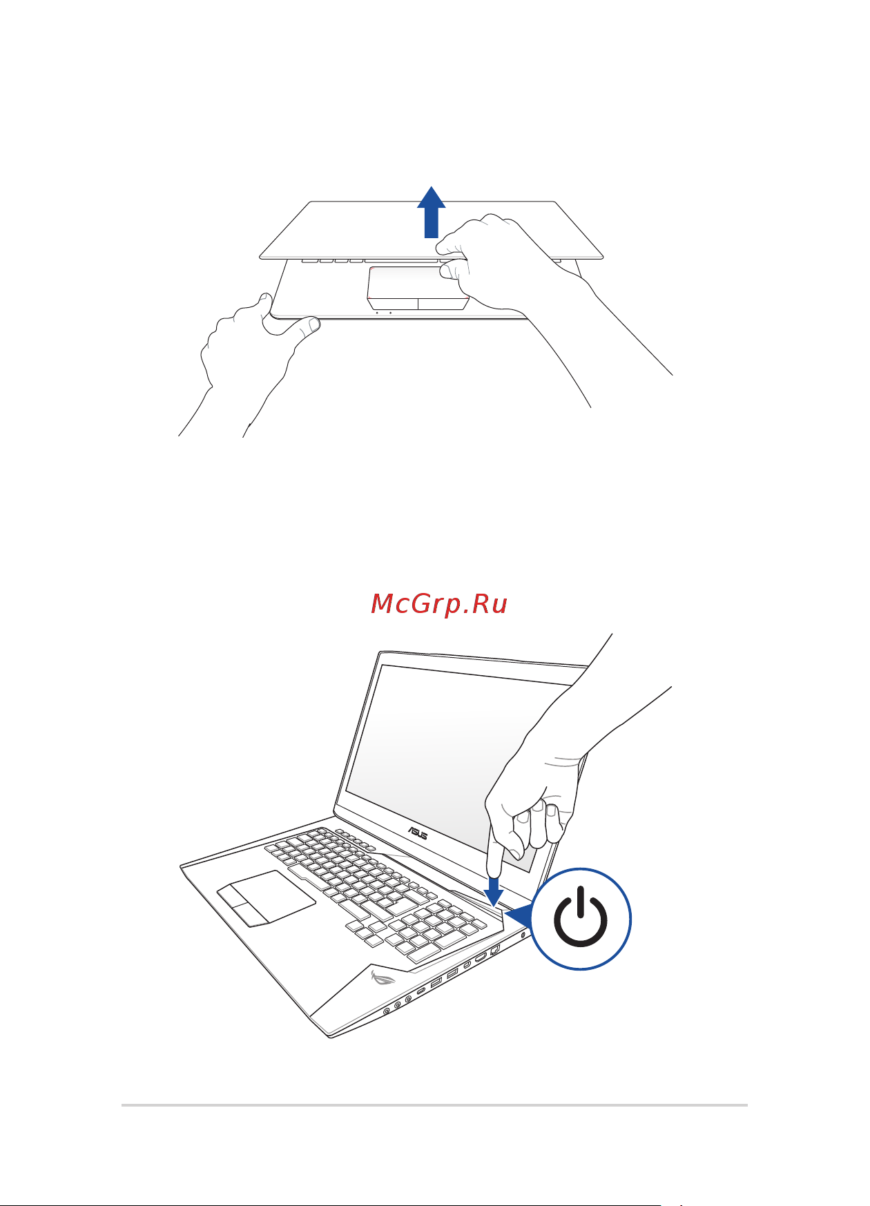 Asus g752vt, 90nb09x1-m00630 [32/134] Откройте крышку