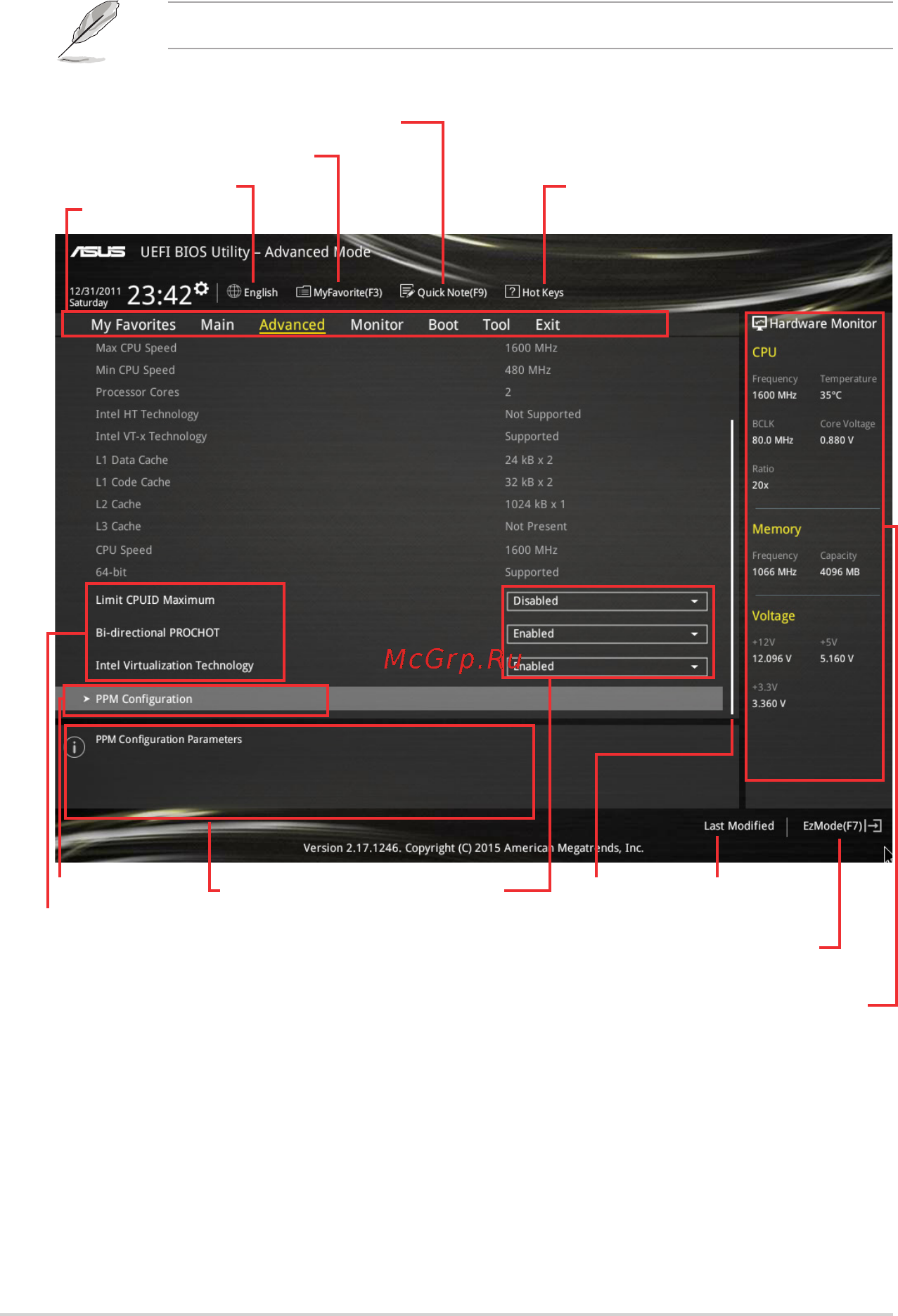 Asus n3150i-c [38/66] Advanced mode