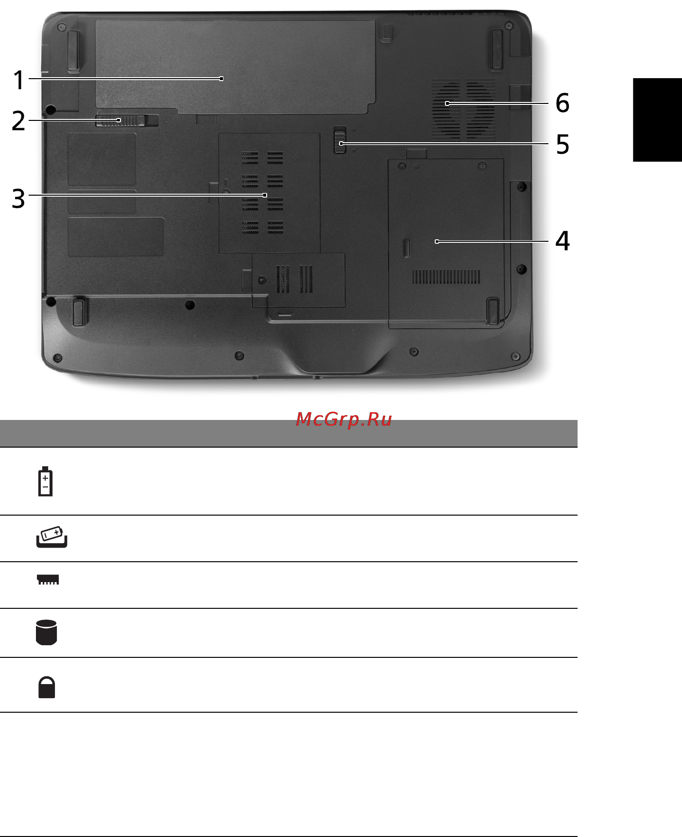 E-Machines E720-322G16 [9/11] Вид снизу