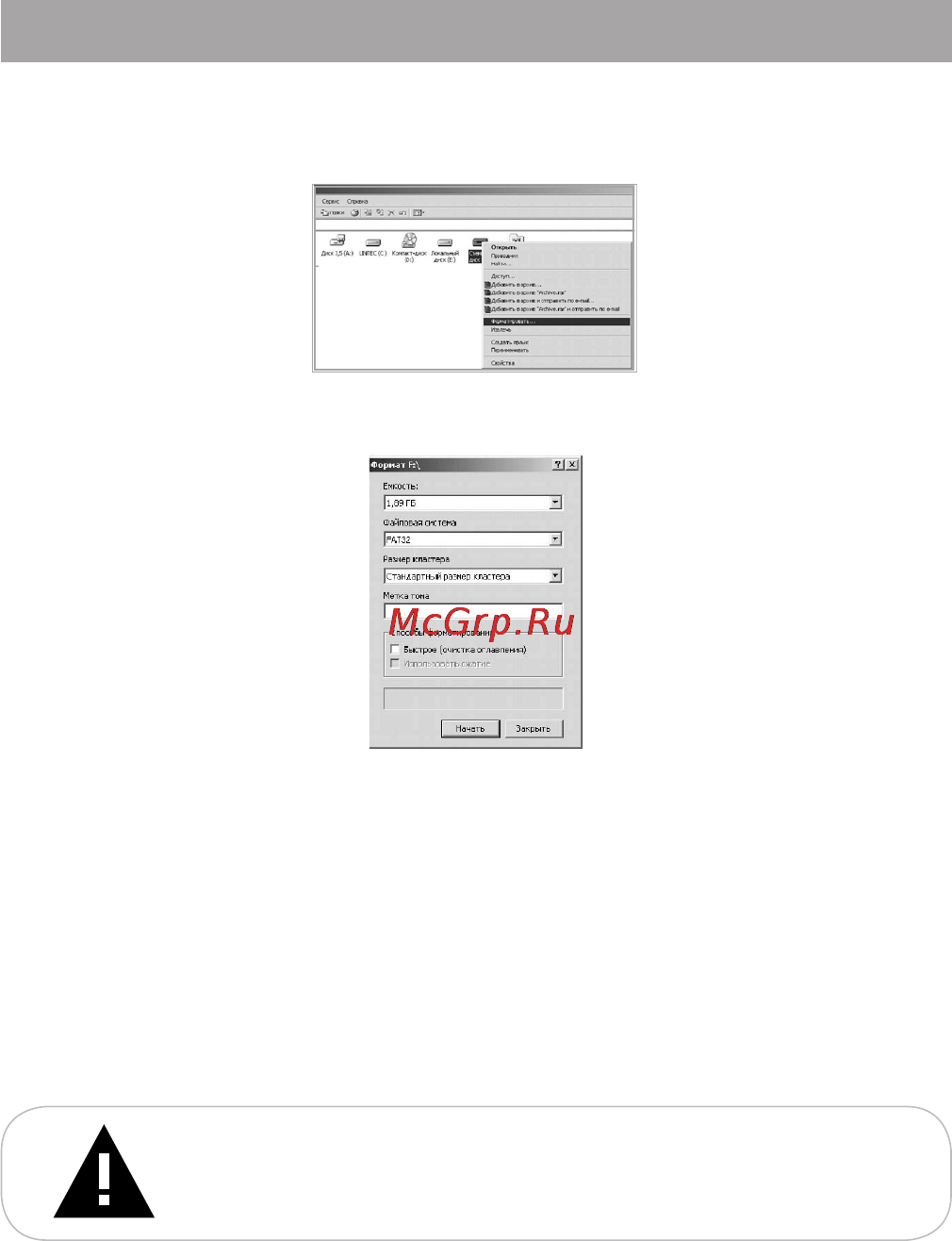 Texet T-339 (4Gb) [35/41] Форматирование
