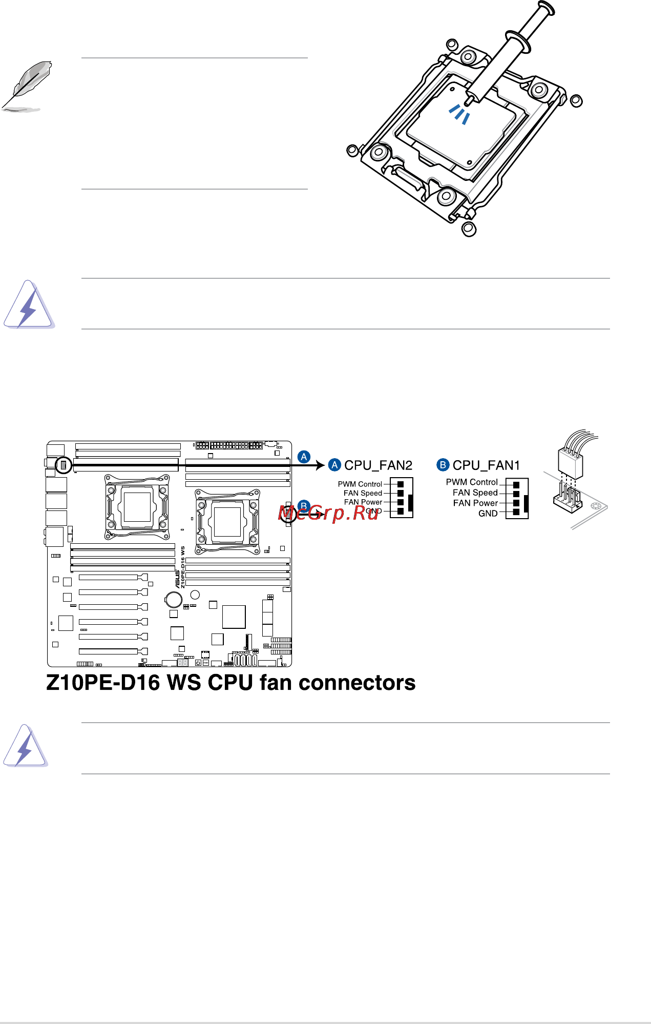 Asus Z10PE-D16 WS [31/194] Applysomethermalinterfacematerial totheexposedareaofthecputhatthe heatsink will be in contact with