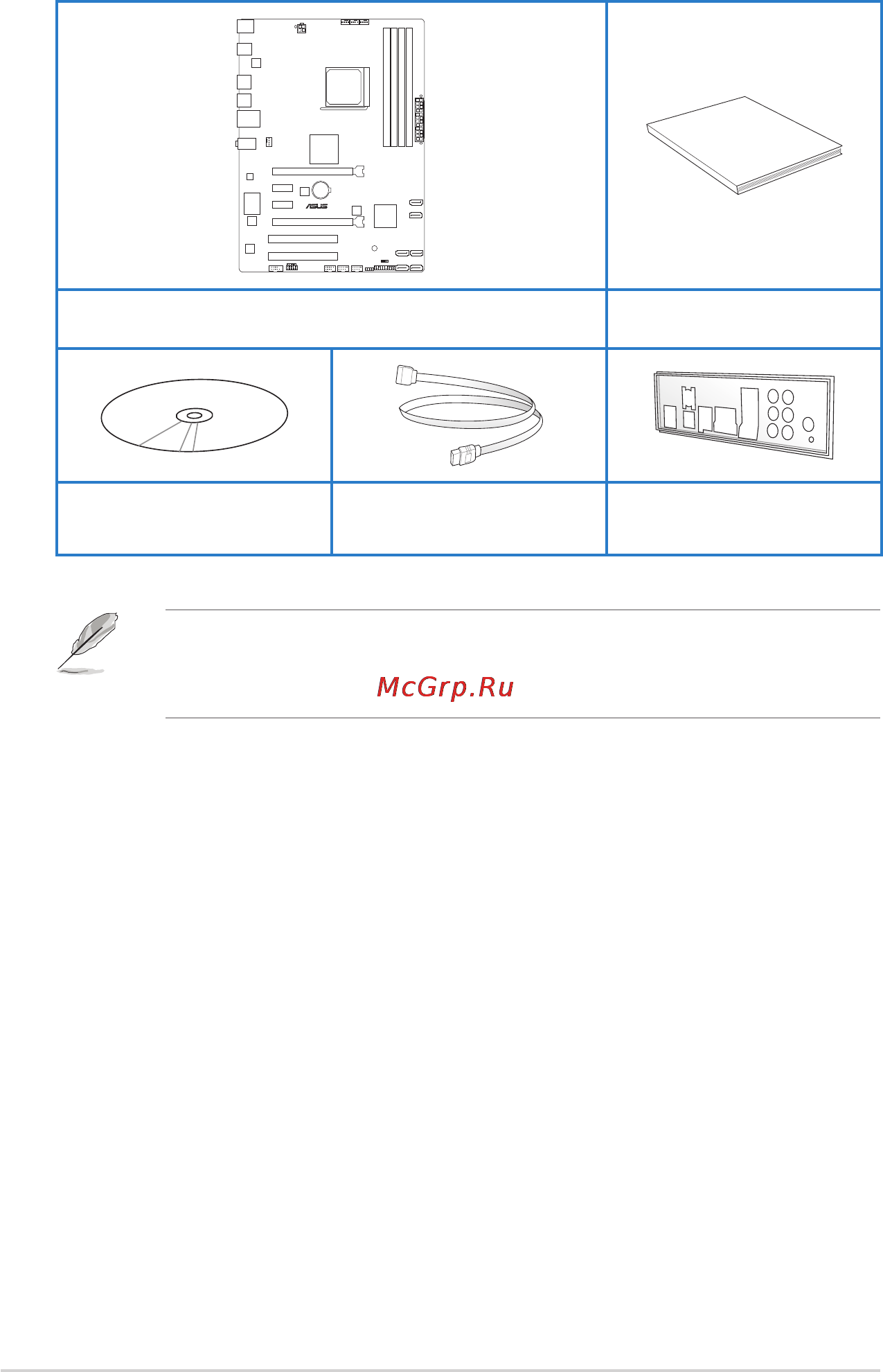 Asus M5A97 LE R2.0 [12/132] Check your motherboard package for the following items