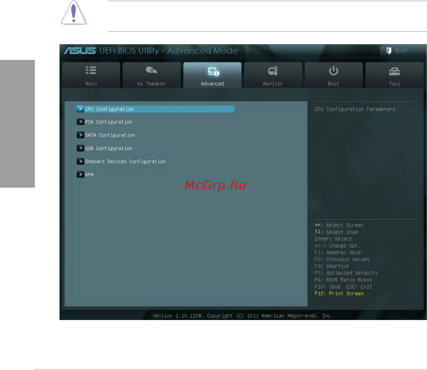 Asus P9X79 [92/156] Advanced menu
