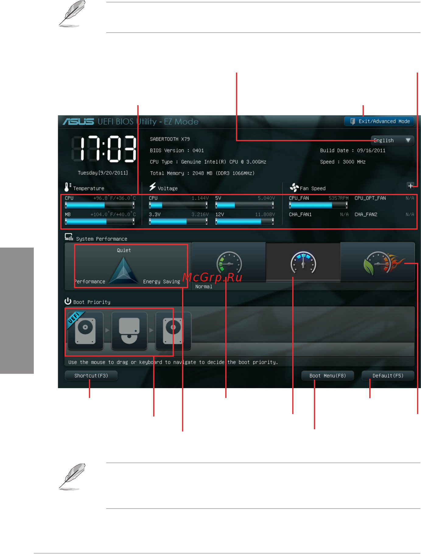 Asus TUF SABERTOOTH X79 [64/148] Ez mode