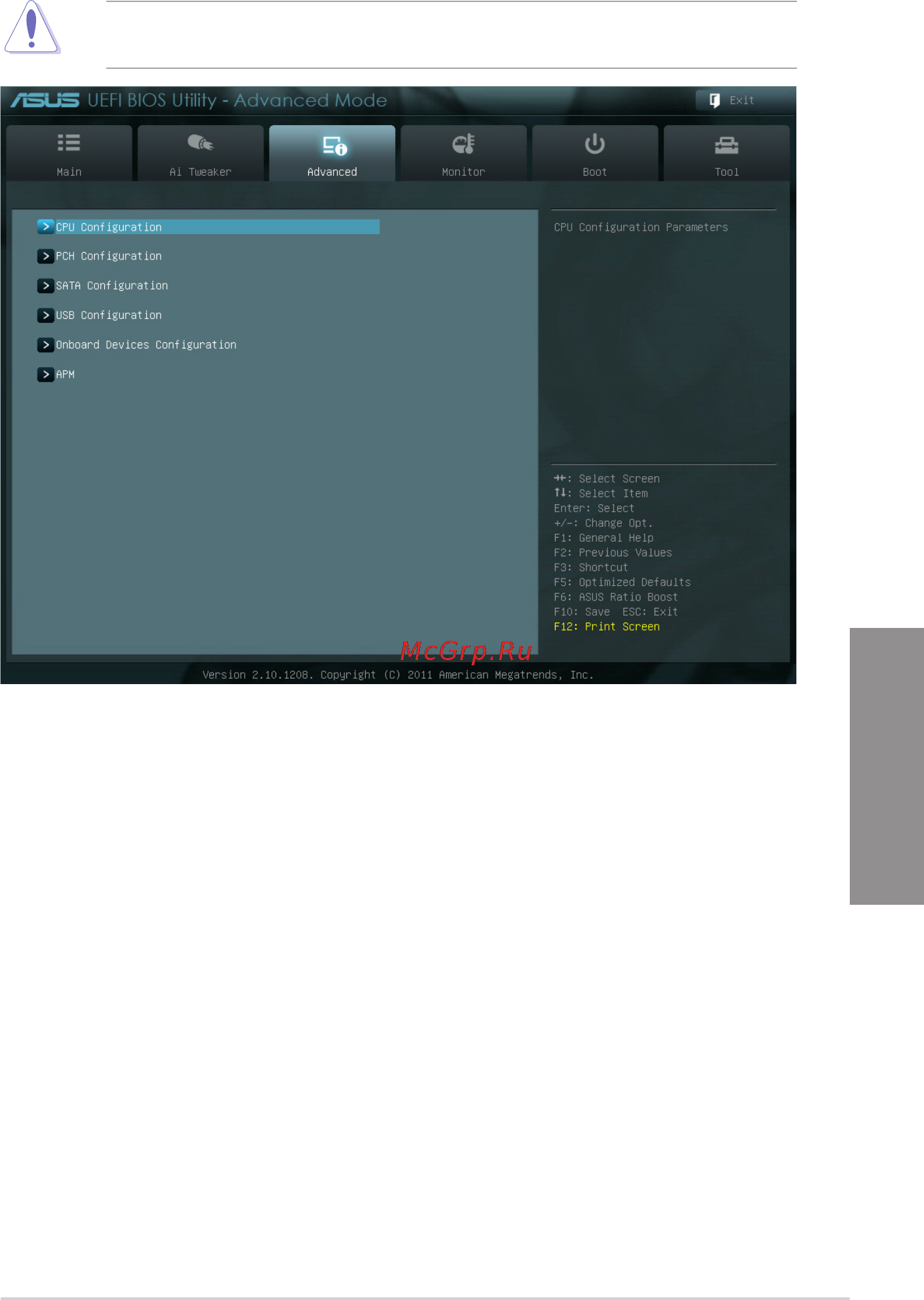 Asus TUF SABERTOOTH X79 [79/148] Advanced menu
