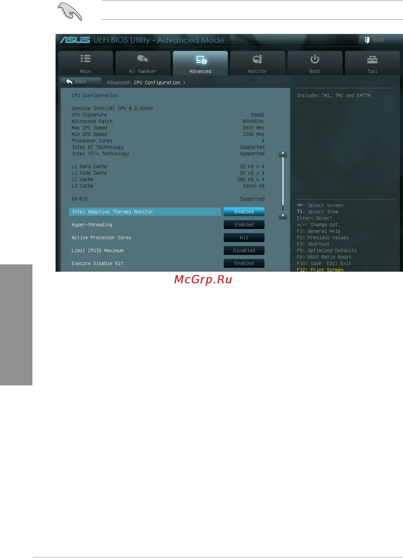 Asus TUF SABERTOOTH X79 [80/148] Cpu configuration