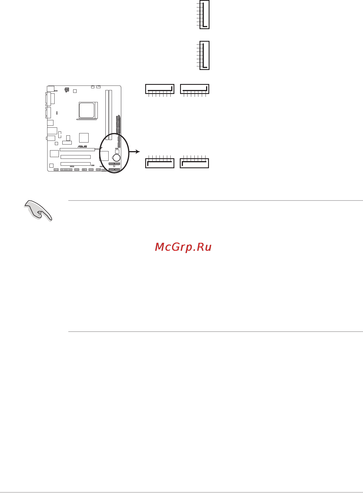 Asus M5A78L-M LE [34/64] M5a78l m le sata 3 gb s connectors
