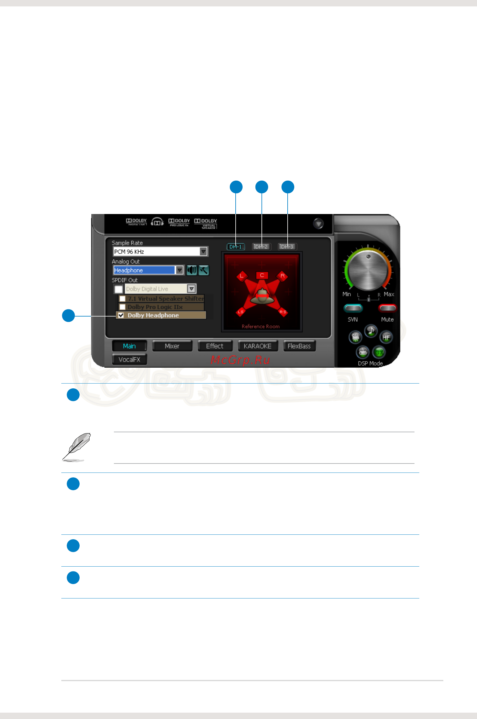 Asus Xonar Essence ST/A [32/53] Dolby headphone