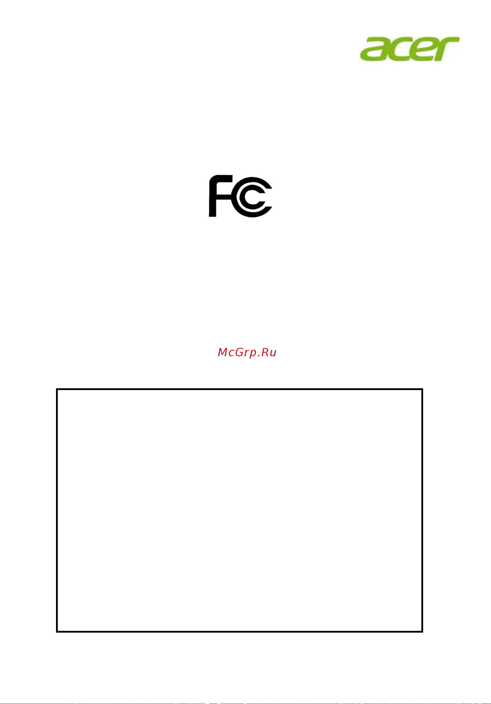 Acer k222hqlb [11/27] Federal communications commission declaration of conformity