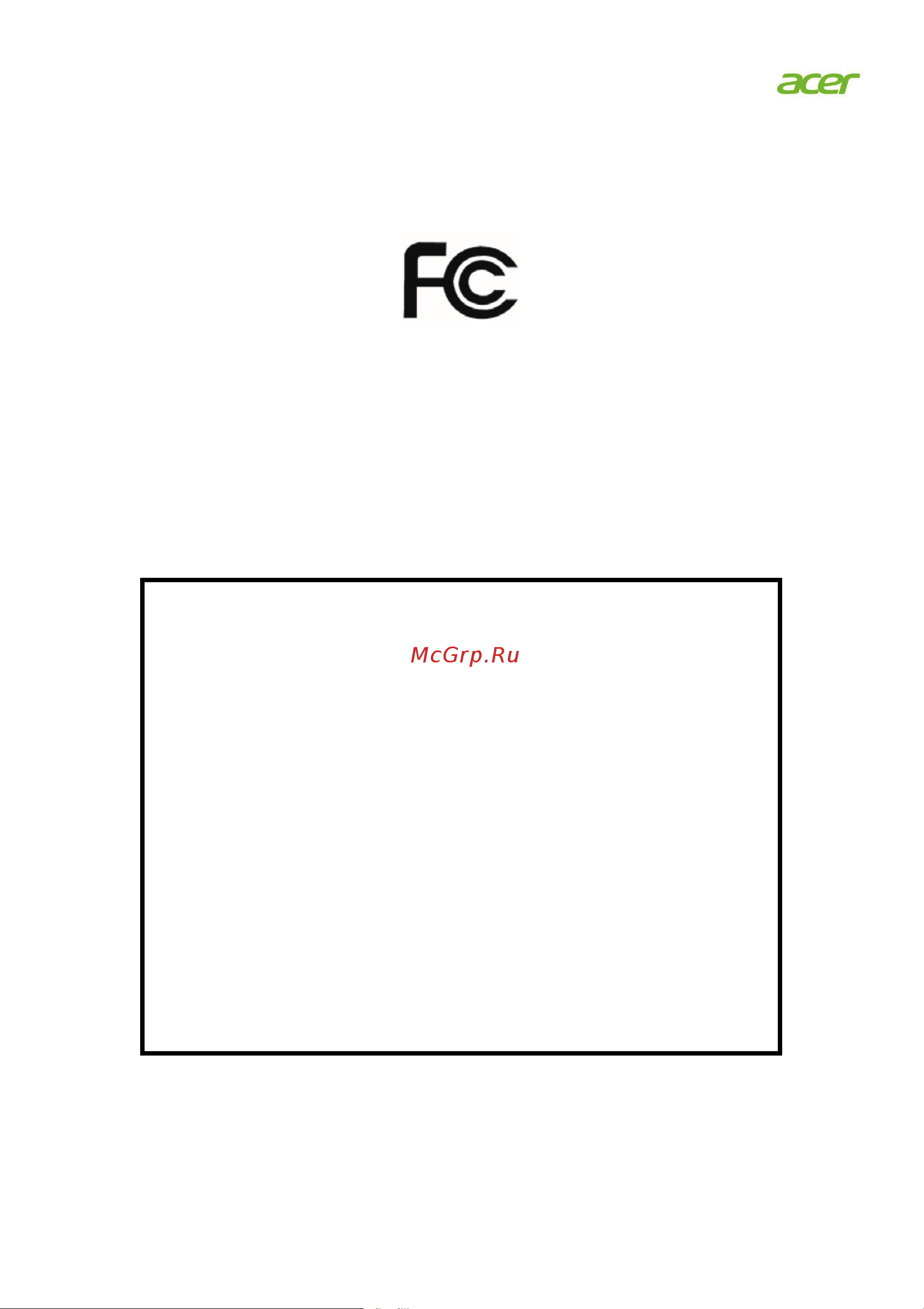 Acer v196lb [11/27] Federal communications commission declaration of conformity