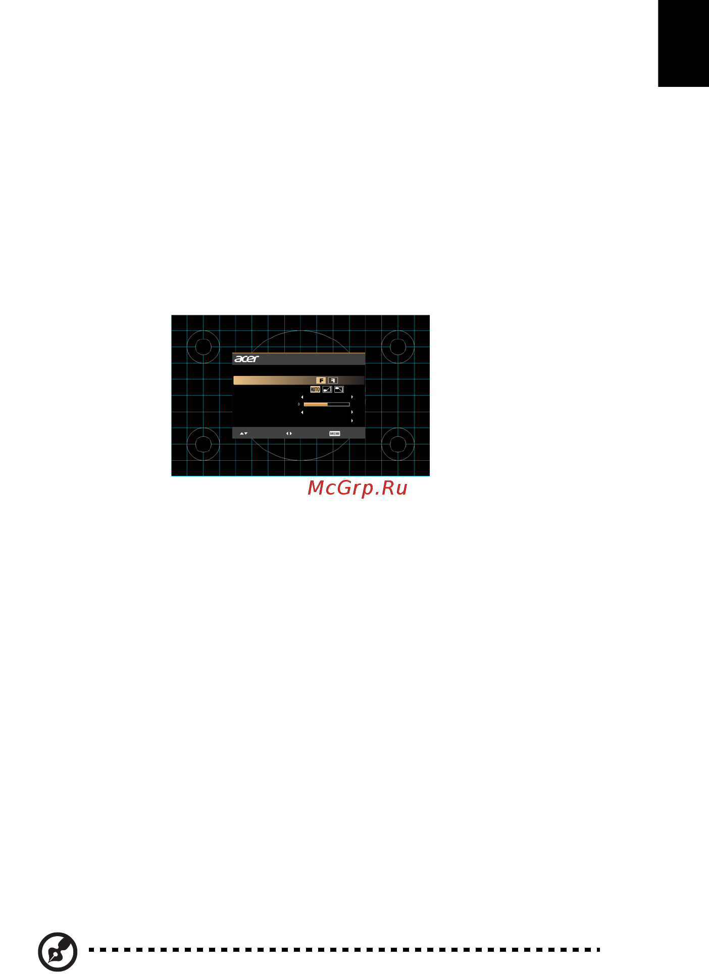 Acer p1283 [31/69] Меню установки