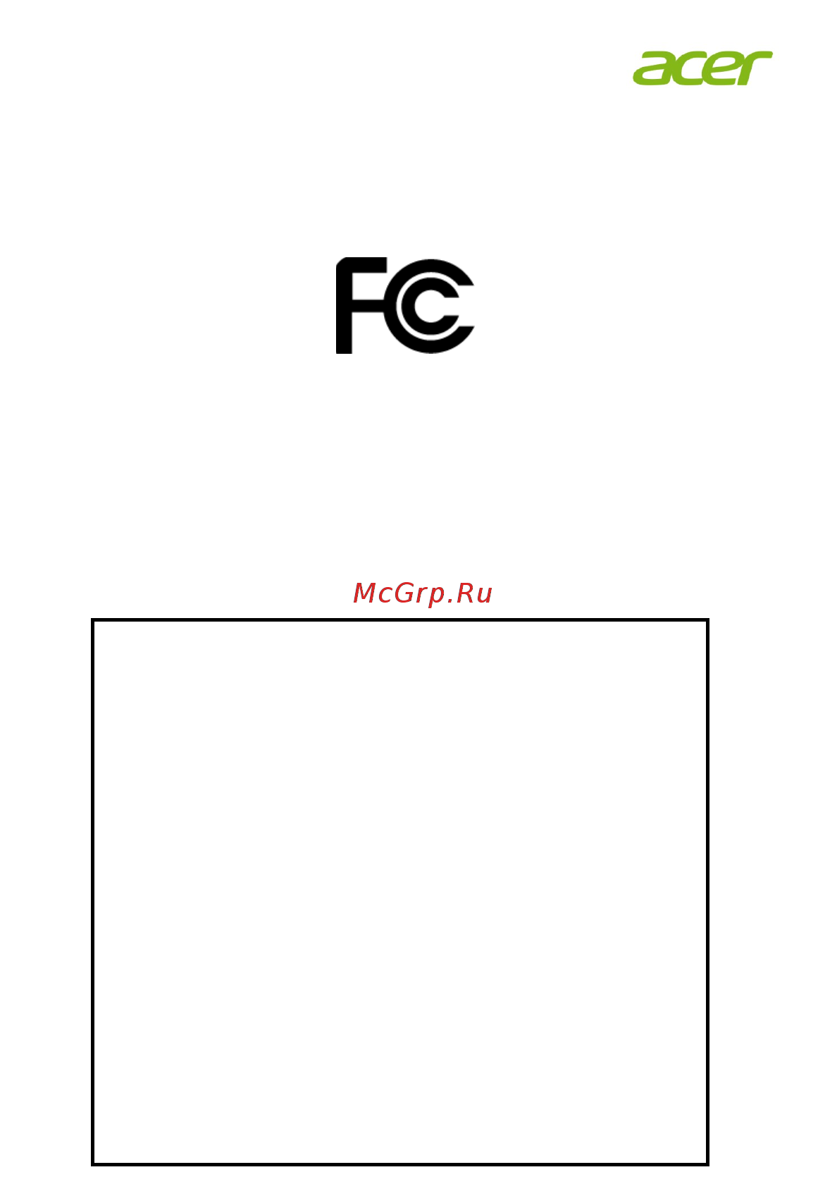 Acer h5380bd [69/69] Federal communications commission declaration of conformity