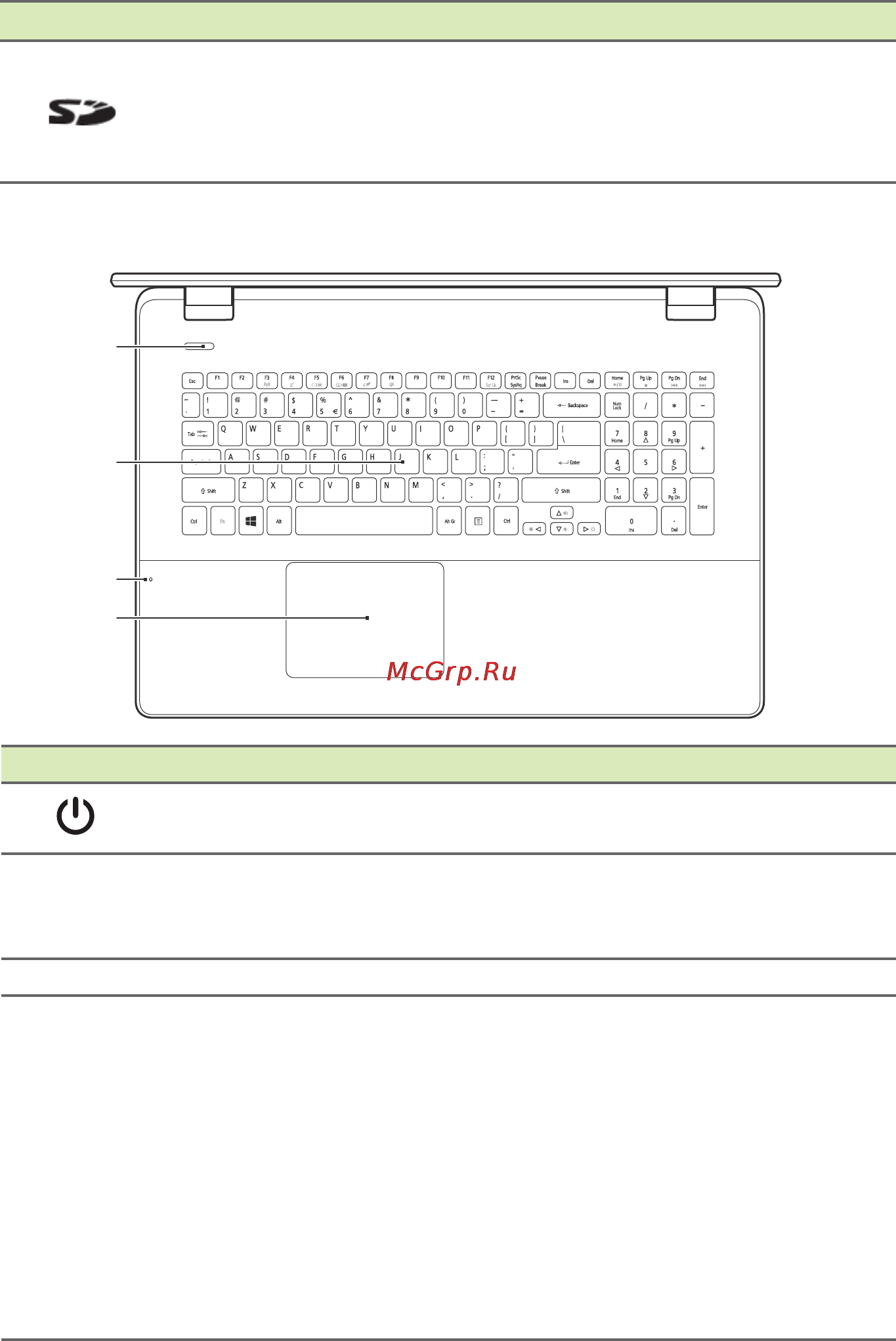 Acer aspire es1-711-p15z, nx.ms2er.006 [10/92] Вид клавиатуры