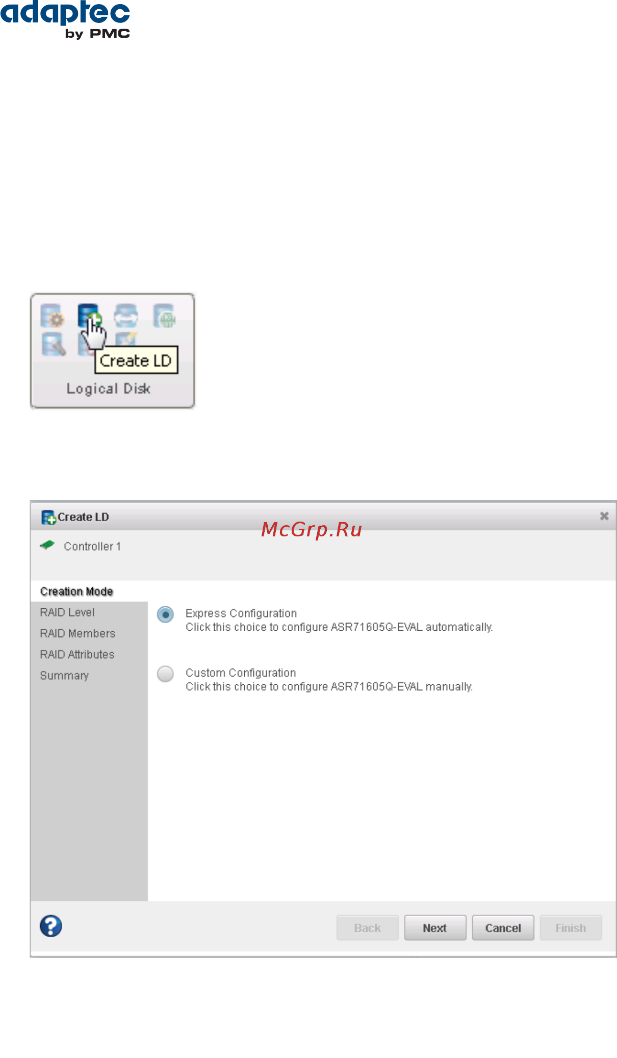 Adaptec asr-5405 kit Инструкция по эксплуатации онлайн [50/116] 149806