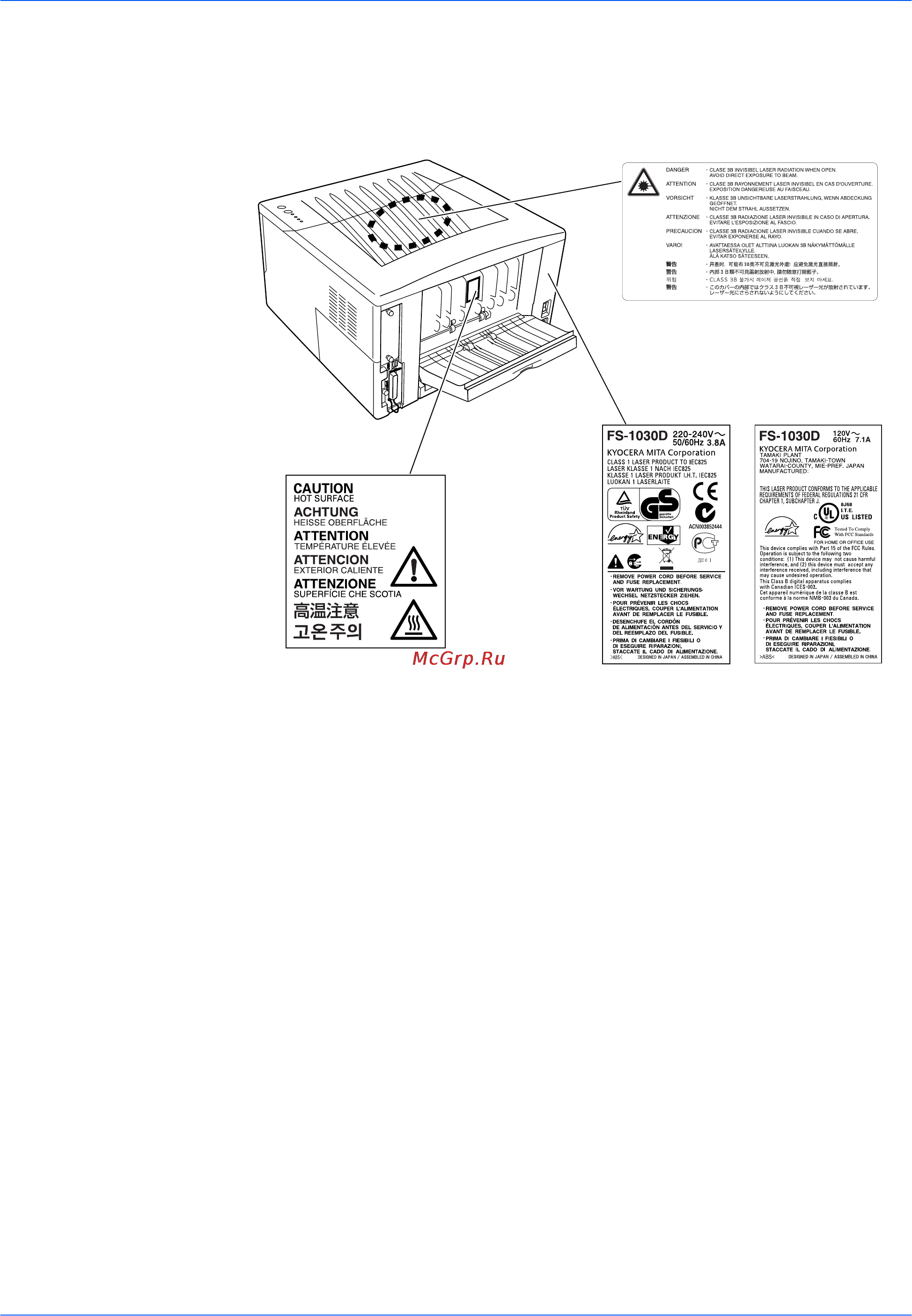 Kyocera FS-1030D [11/64] Концентрация озона