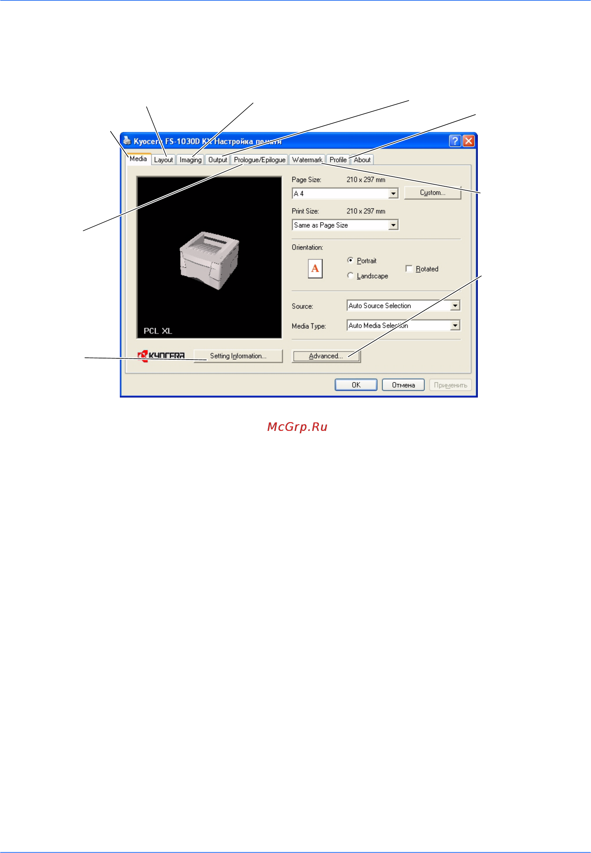 Kyocera FS-1030D [36/64] Печать