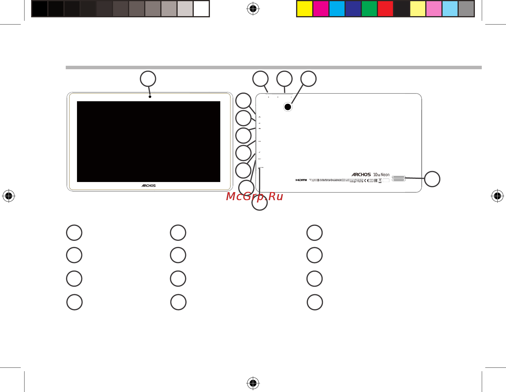 Archos 101d neon 8gb [102/142] Описание устройства
