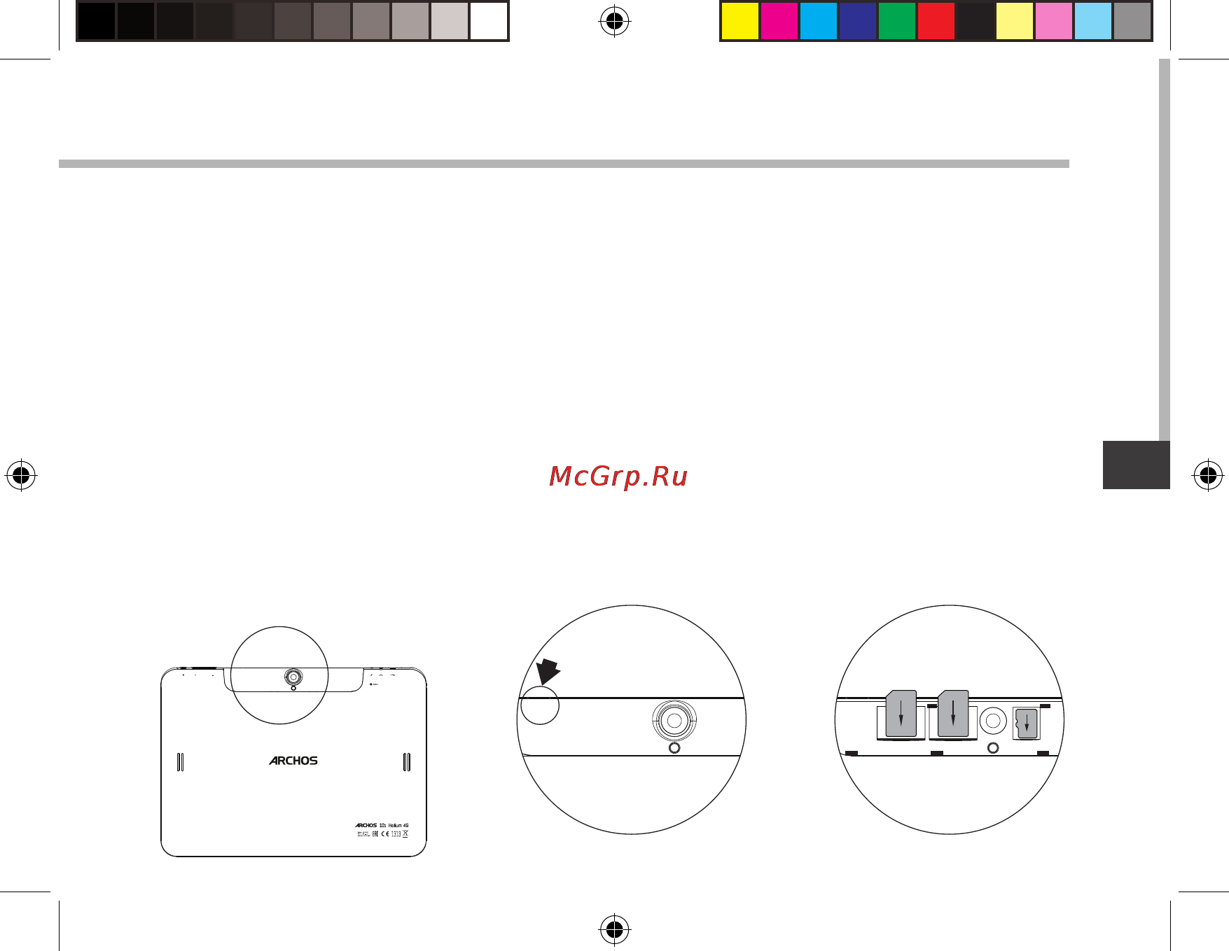 Archos 101 helium 4g 16gb [117/158] Wkładanie karty sim i karty micro sd