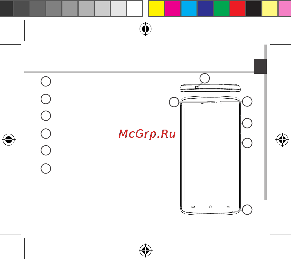Archos 52 platinum, черный [19/181] Description du téléphone