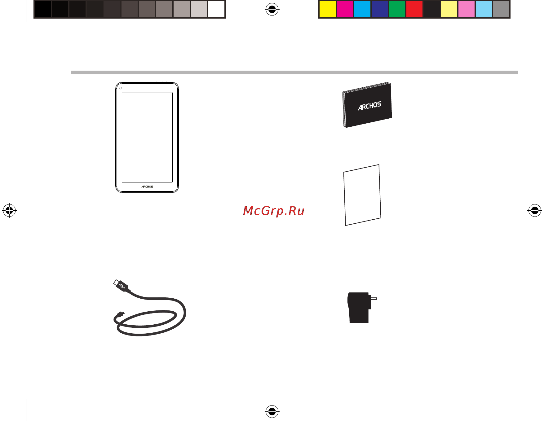 Archos 80c xenon 3g 16gb silver [2/196] Package contents