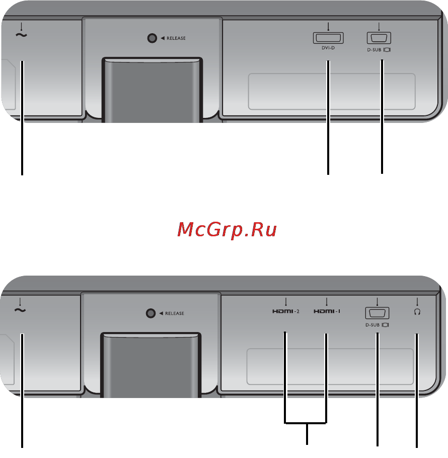 Benq gw2270 [8/39] Input and output ports