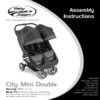 Baby Jogger city mini double черно-серый Инструкция по эксплуатации