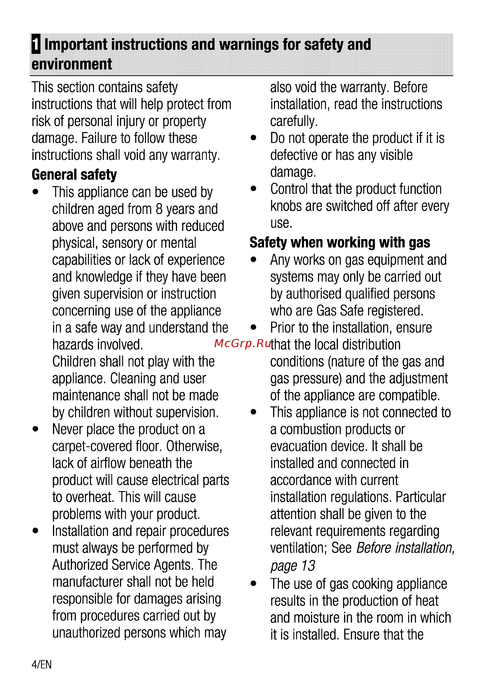 Beko cse 52110 gw [4/96] Q important instructions and warnings for safety and