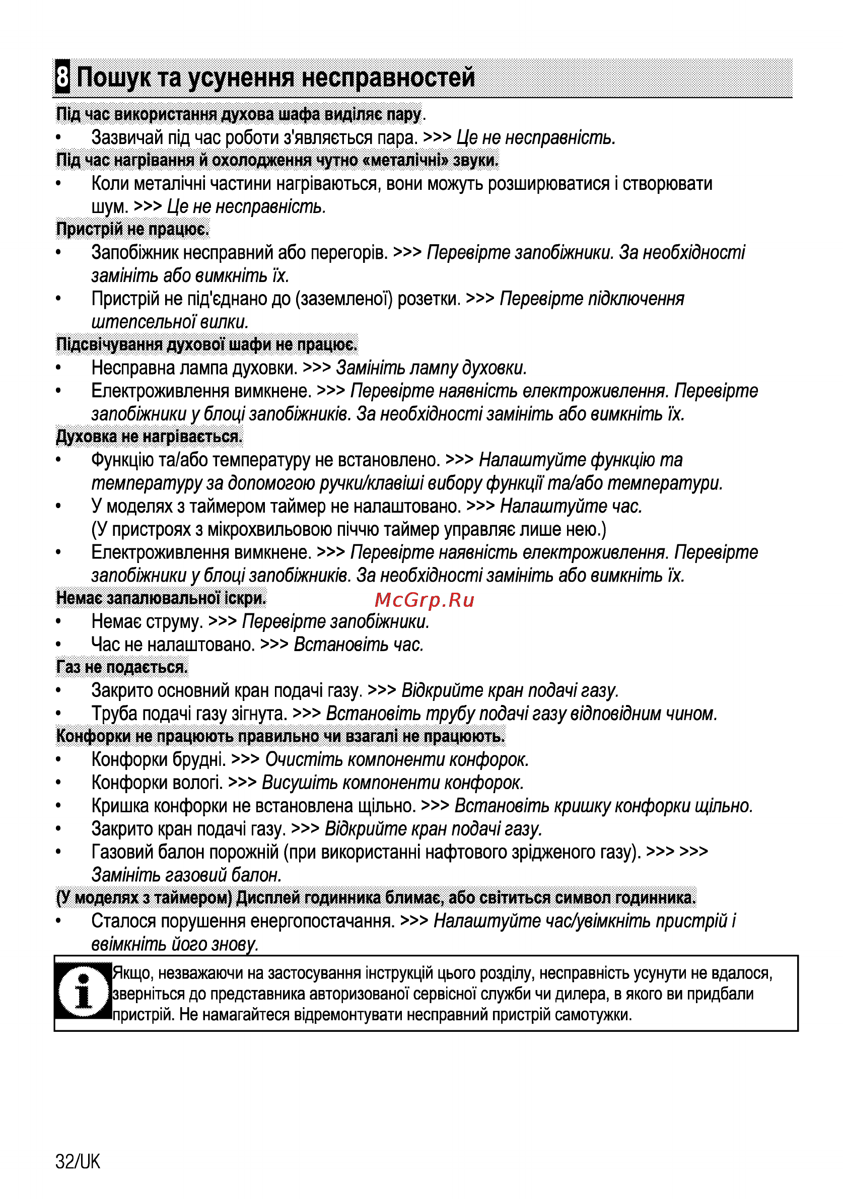 Beko cse 52110 gw [94/96] Пошук та усунення несправностей