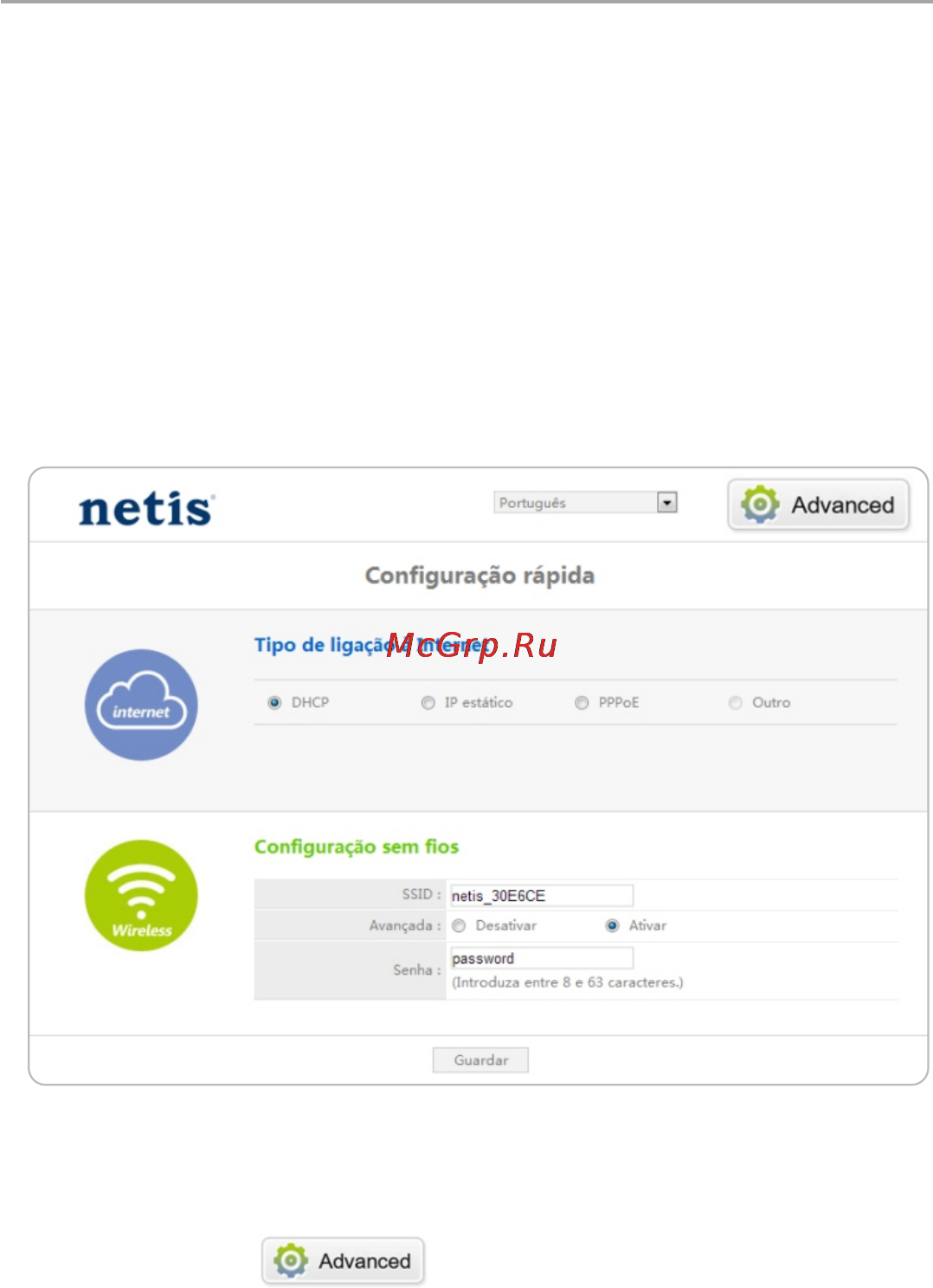 Netis WF2411I [13/52] Seleccione o idioma que deseja na caixa superior o padrão é inglês