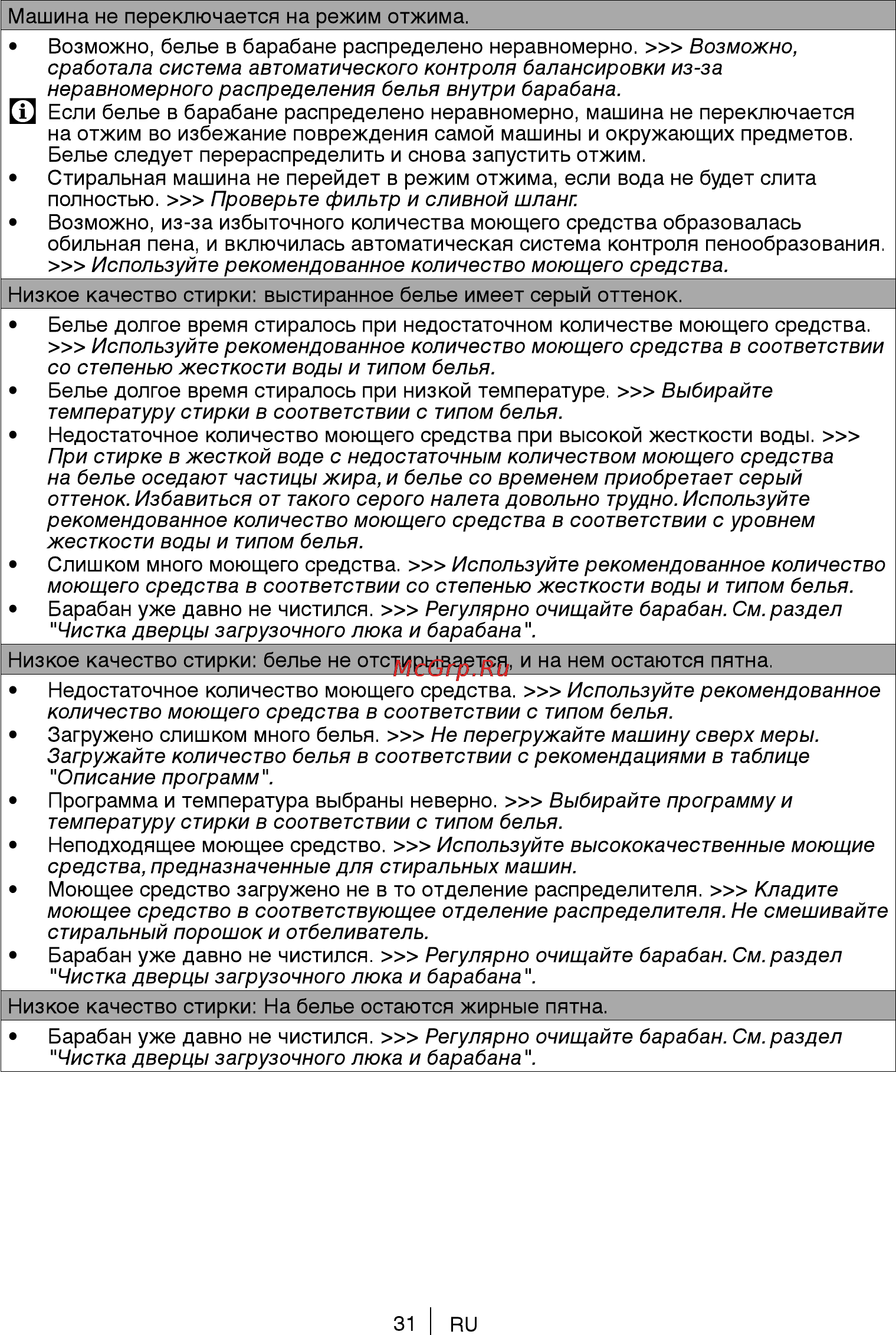 Beko WKB 51231PTMA (PTMAN) Инструкция по эксплуатации онлайн [31/40] 717078