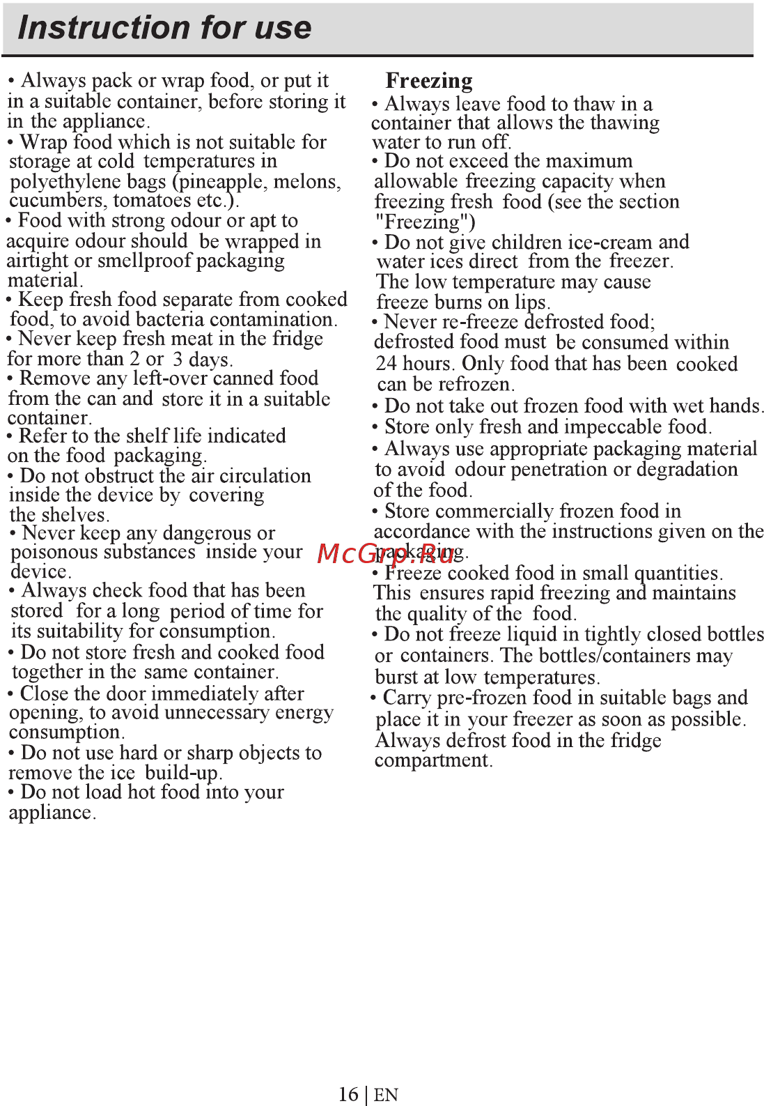 Beko CN 327120 S [40/84] Instruction for use