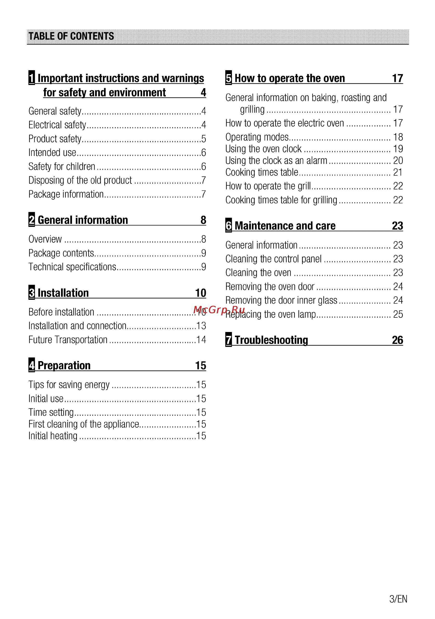 Beko oim 27200 av [3/60] How to operate the oven 17