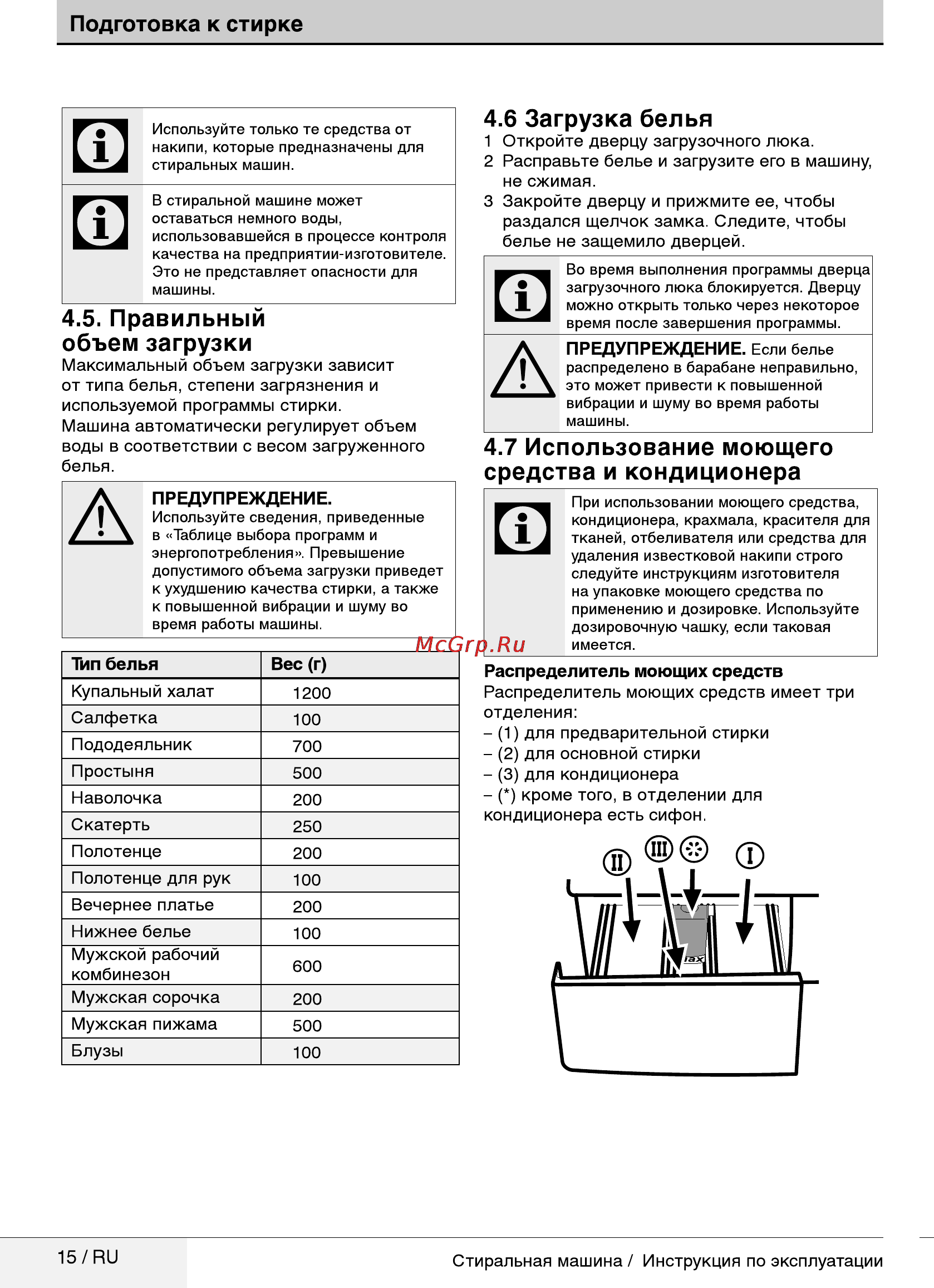 Beko wky 71021 lyw2 [15/40] Правильный объем загрузки