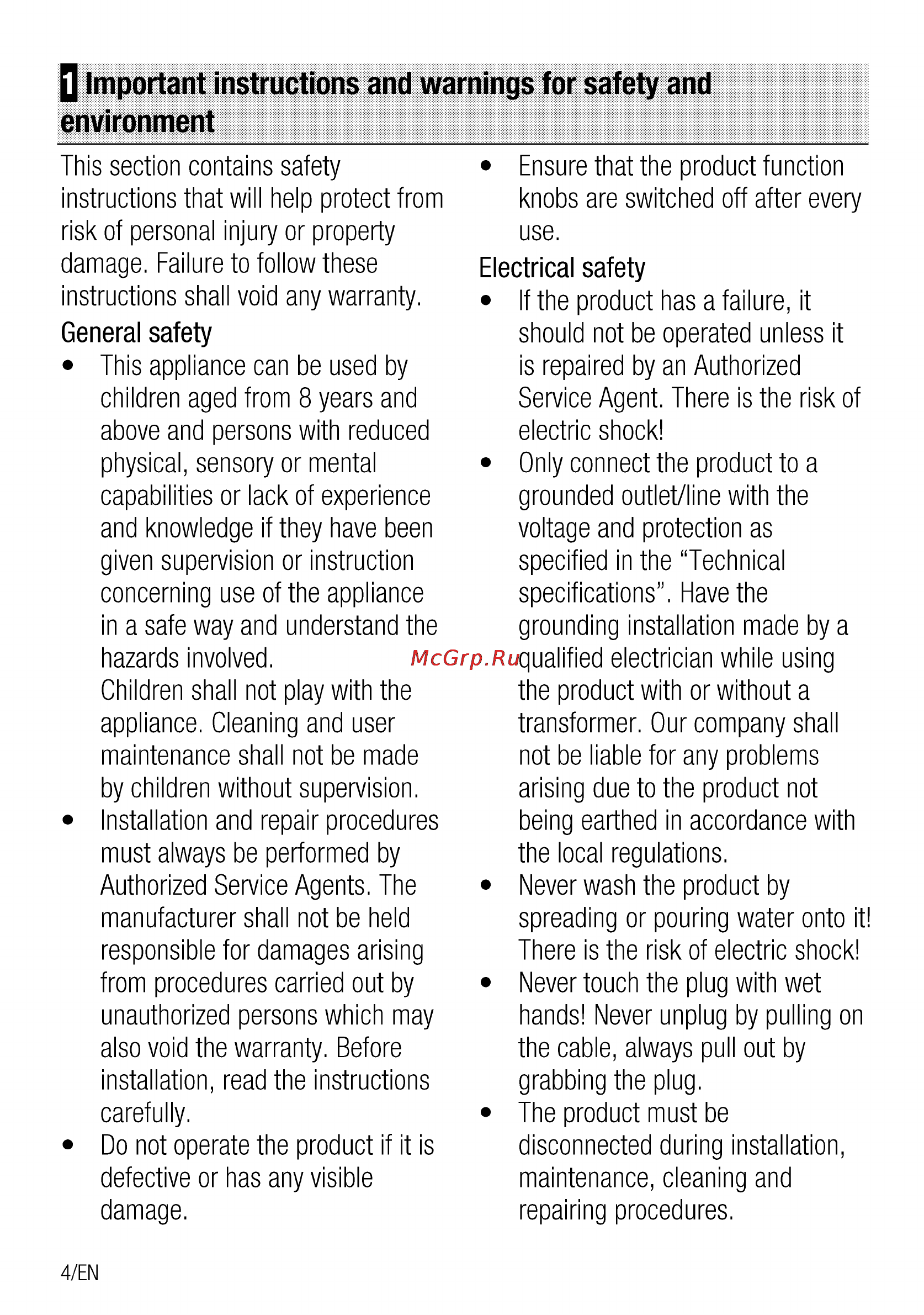 Beko bim 25800xms [4/84] Q important instructions and warnings for safety and