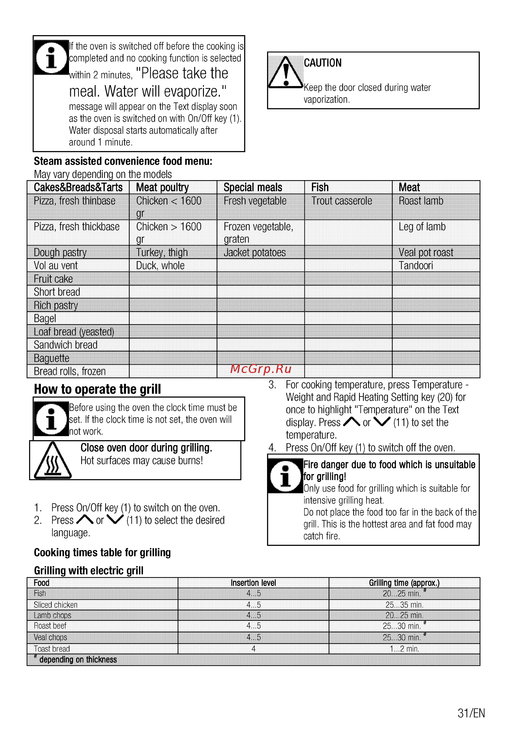 Beko BIS 25500 XMS [31/80] Please take the