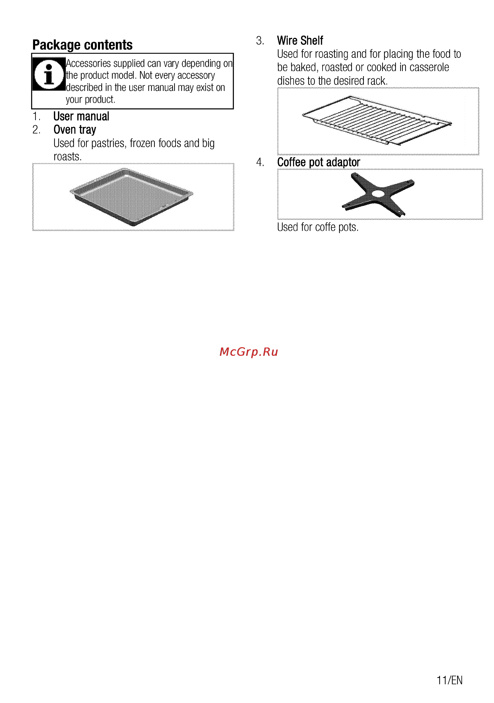 Beko csm 62321 da [11/72] Package contents___________