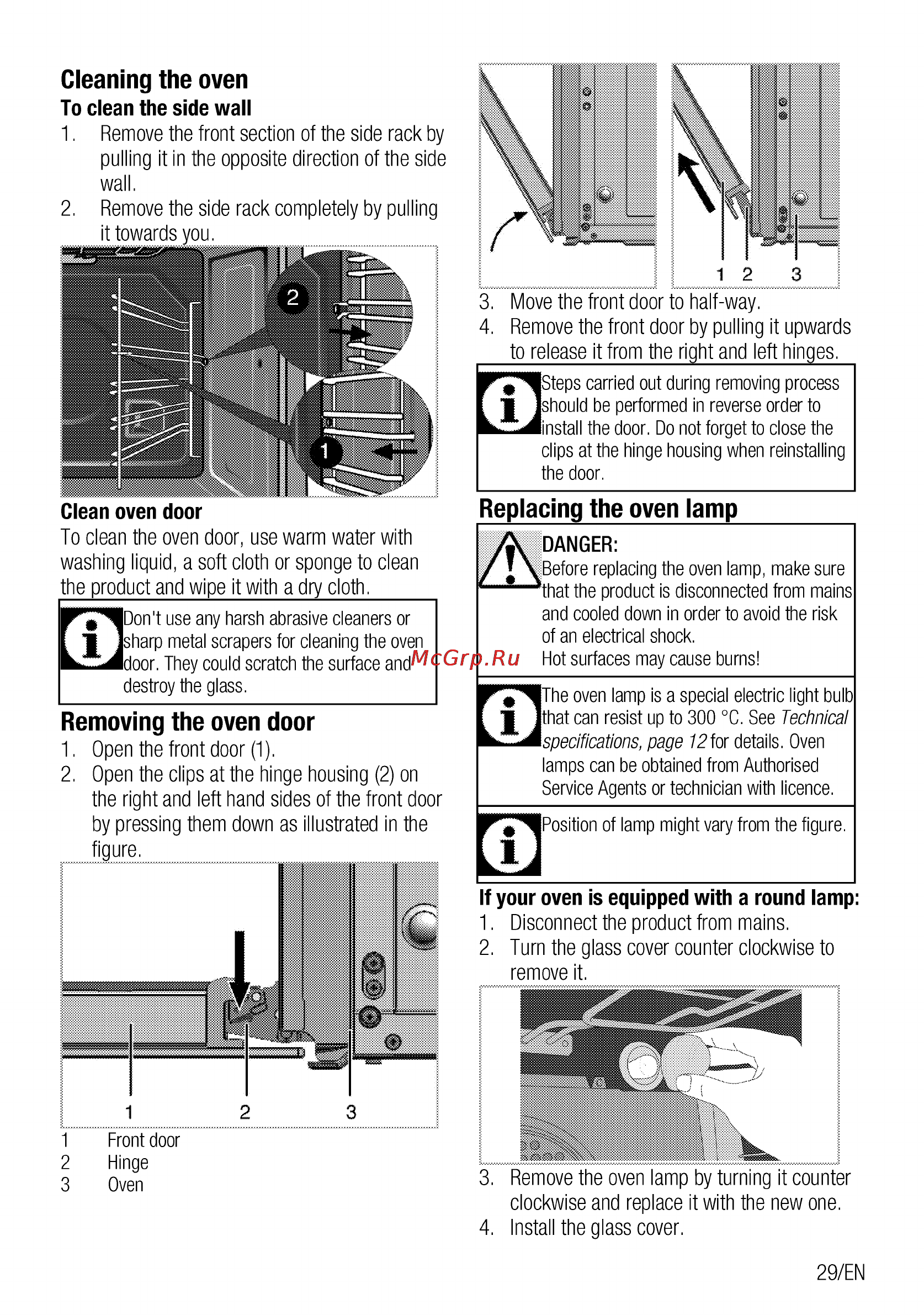 Beko csm 62321 da [29/72] Cleaning the oven