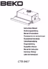 Beko ctb 6407 w Инструкция по эксплуатации