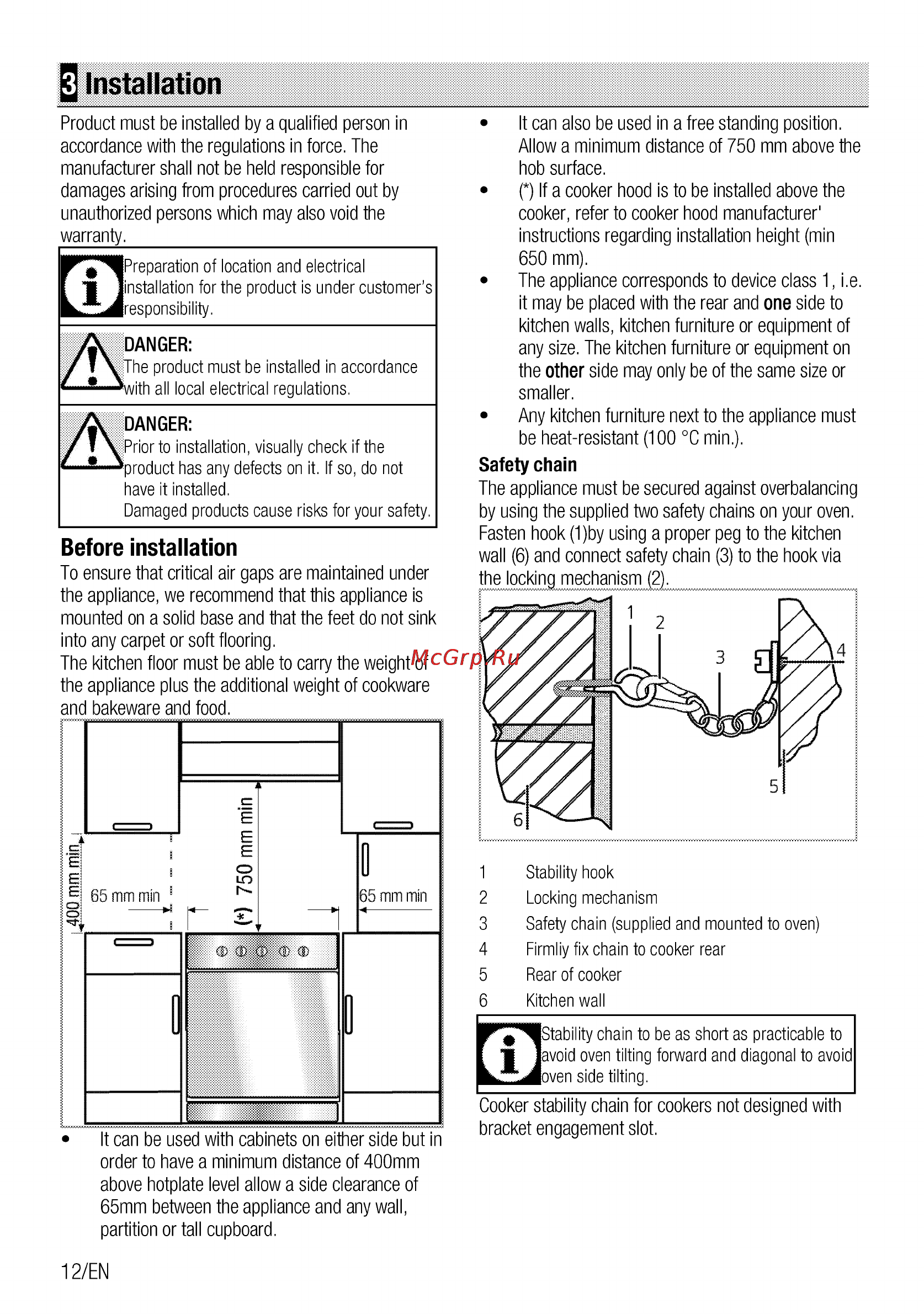 Beko CSM 67300 GA [12/60] Installation