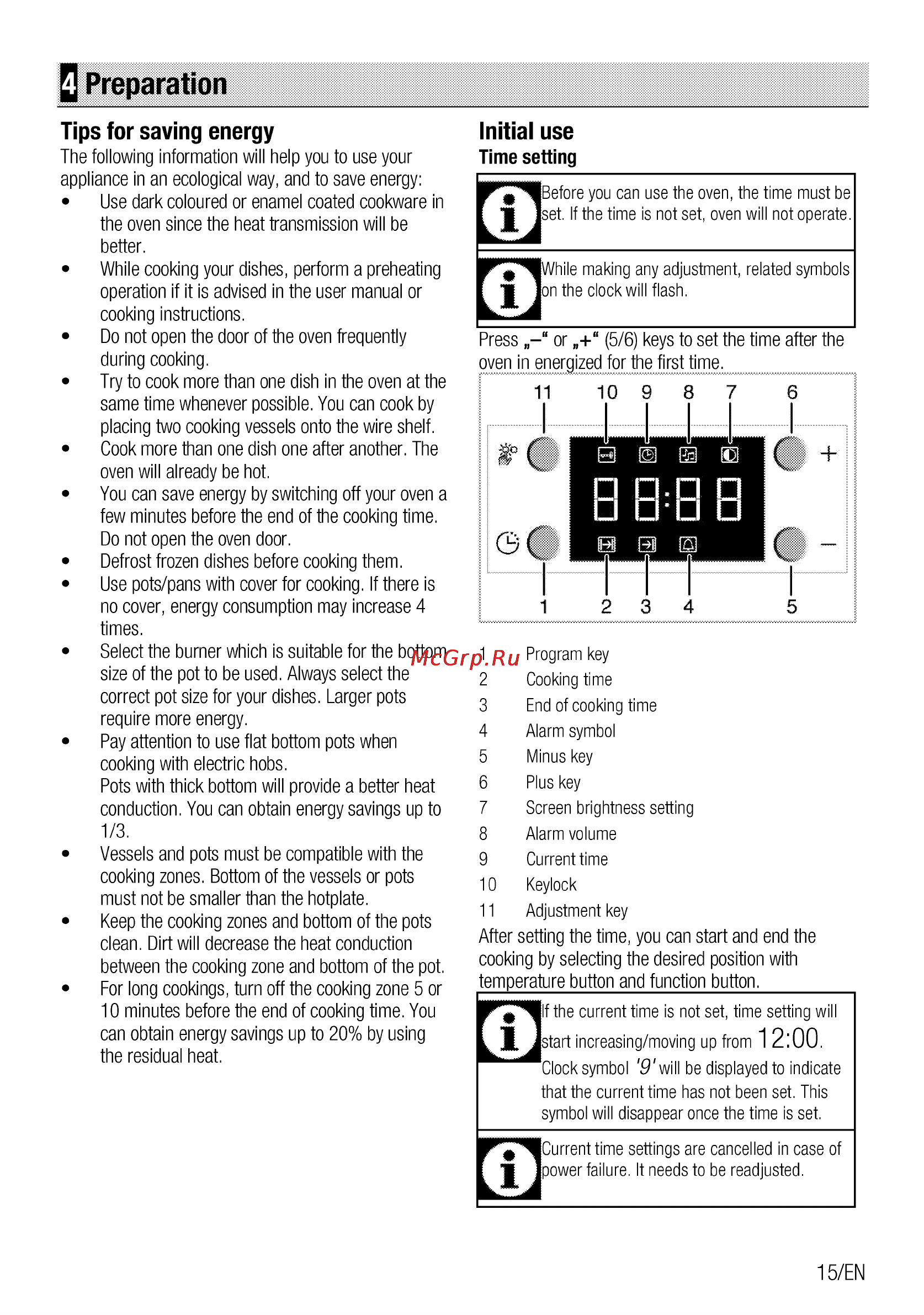 Beko CSM 67300 GA [15/60] Preparation